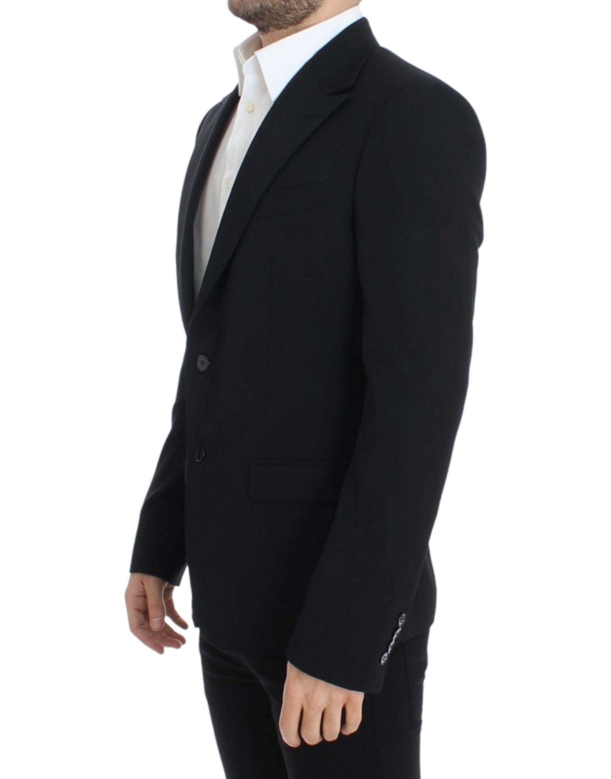 Dolce & Gabbana Black slim-fit wool blazer-2