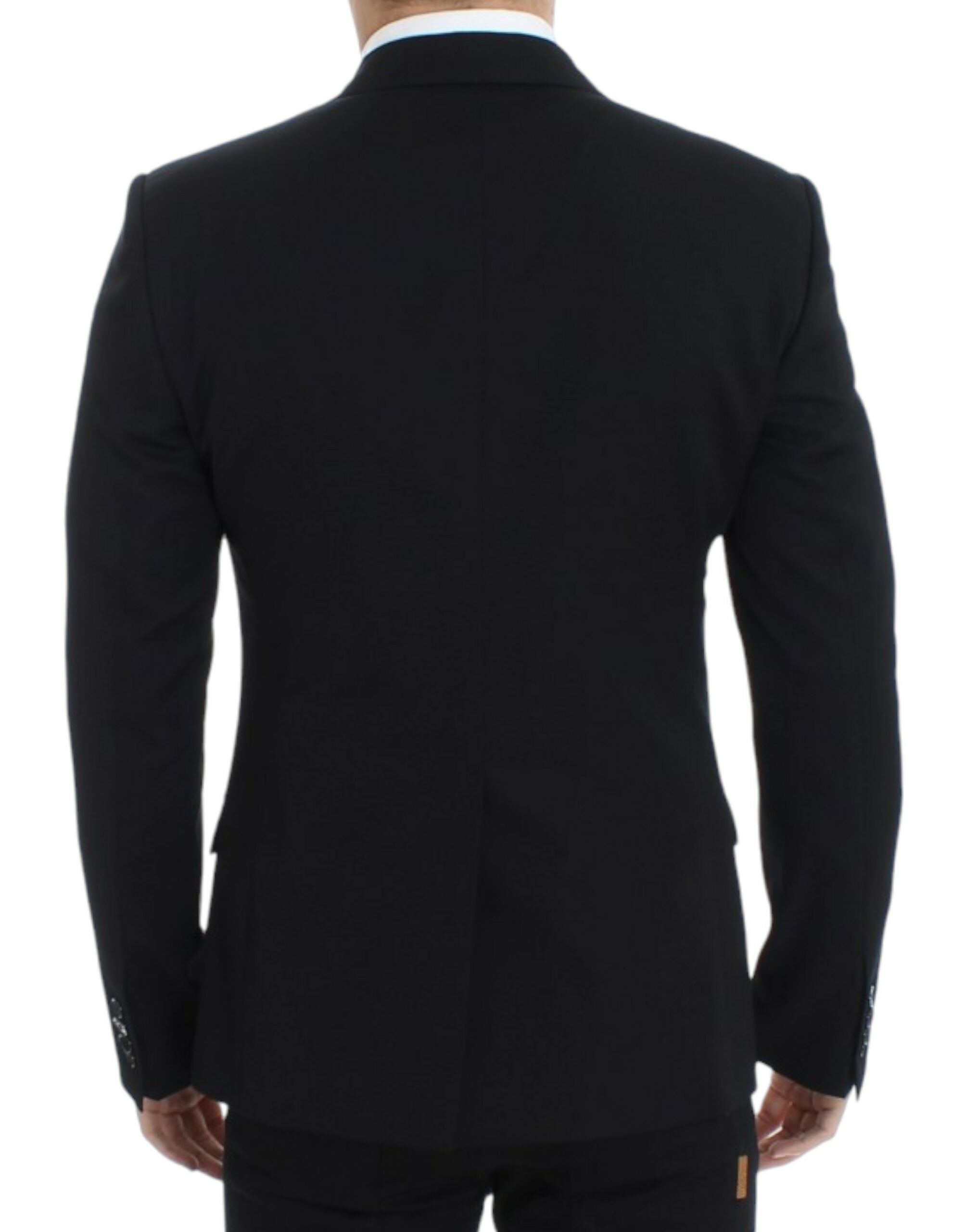 Dolce & Gabbana Black slim-fit wool blazer-3