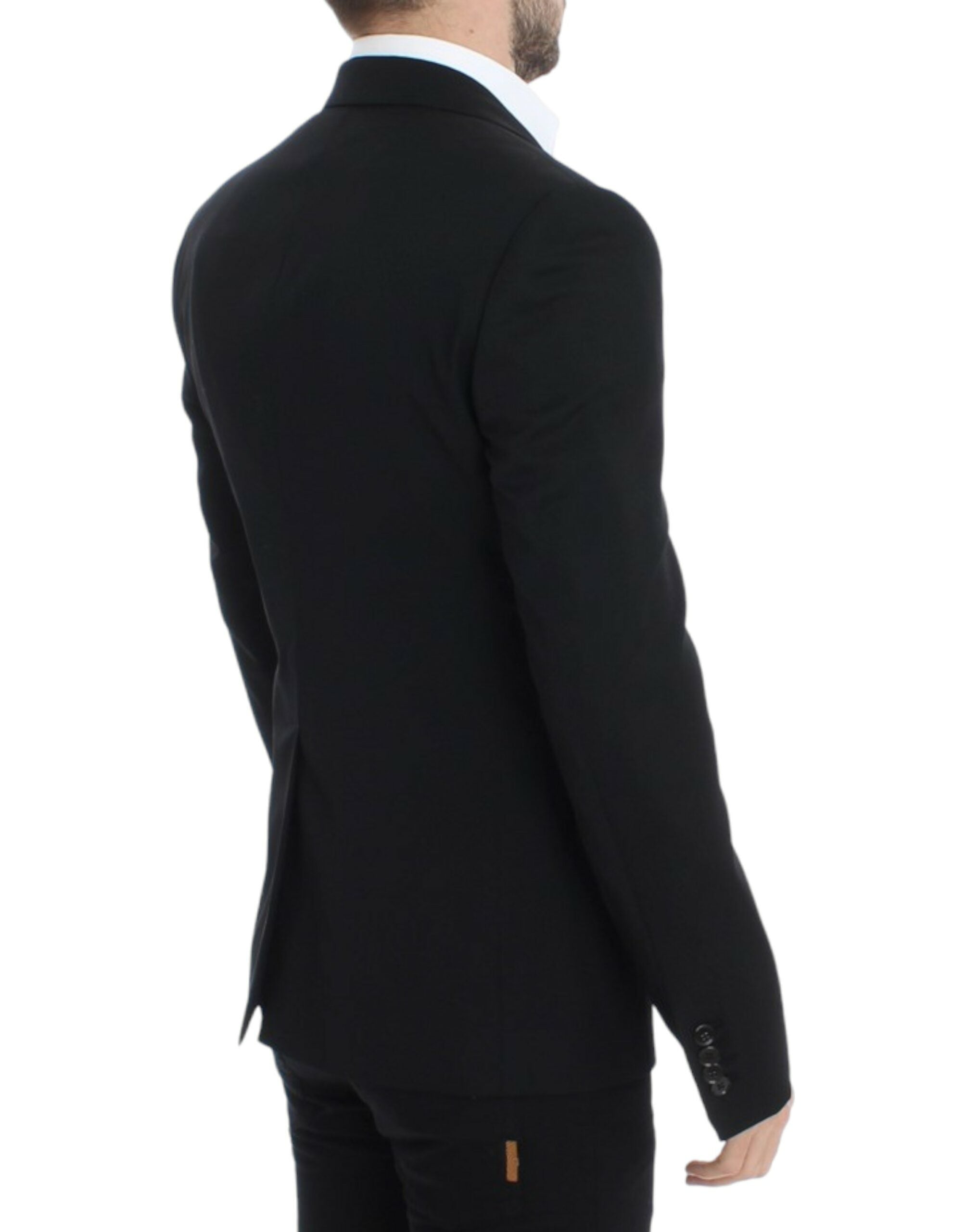 Dolce & Gabbana Black slim-fit wool blazer-4
