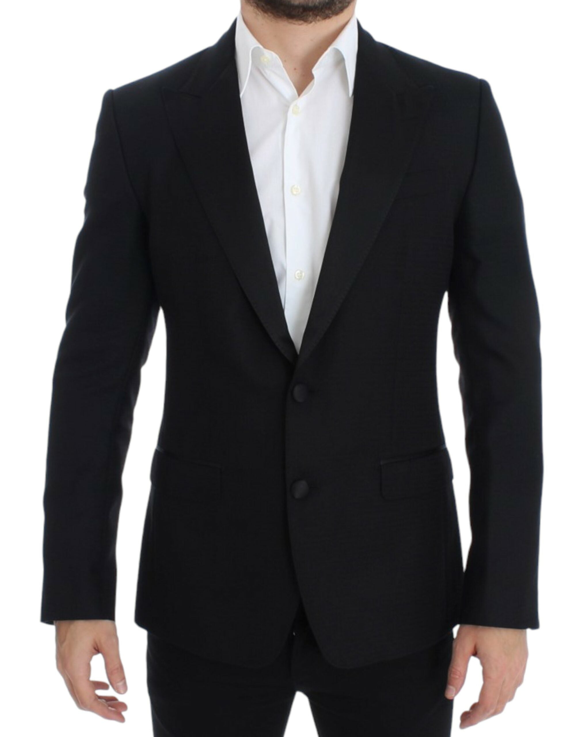 Dolce & Gabbana SICILIA blazer in black wool silk