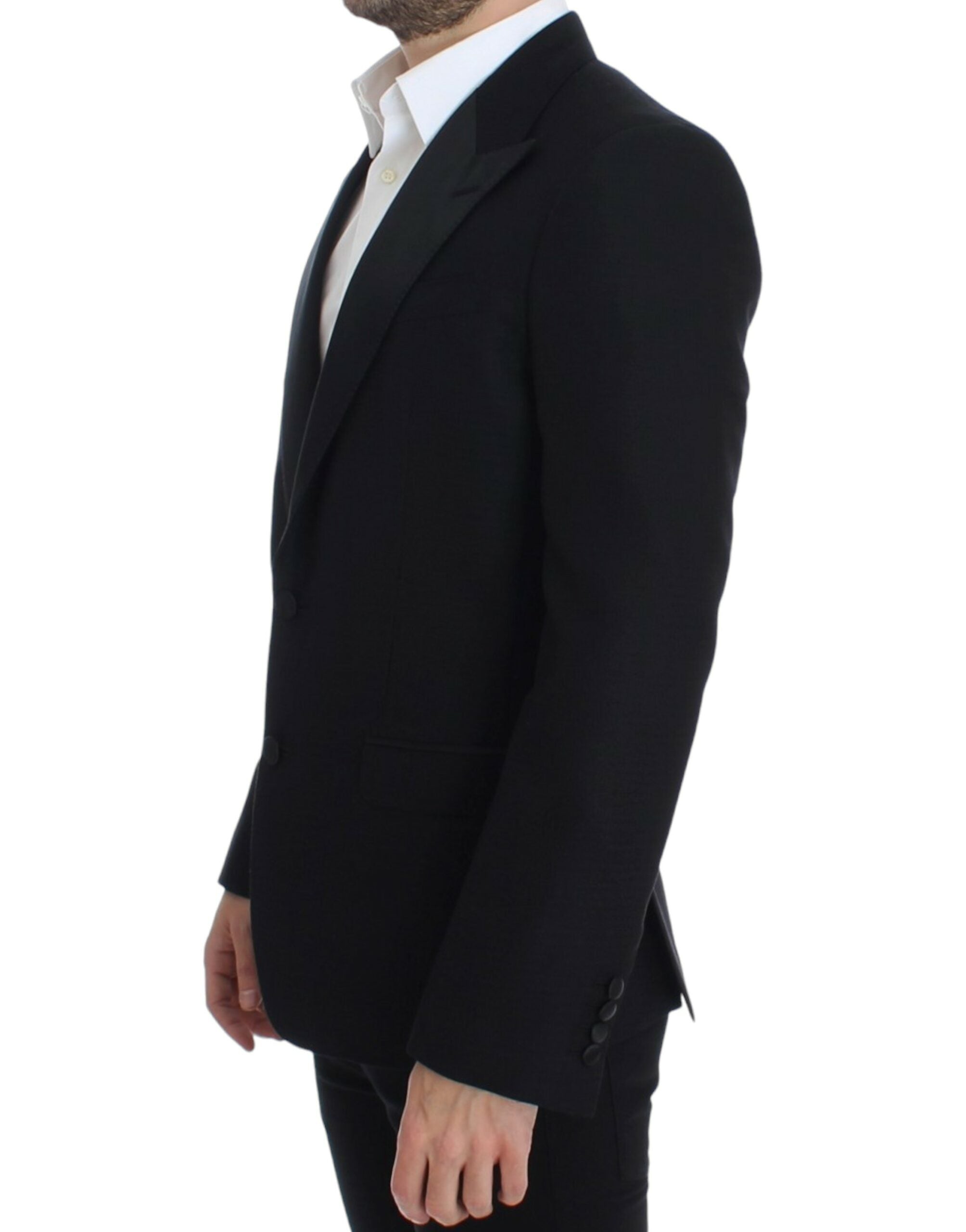 Dolce & Gabbana SICILIA blazer in black wool silk-2