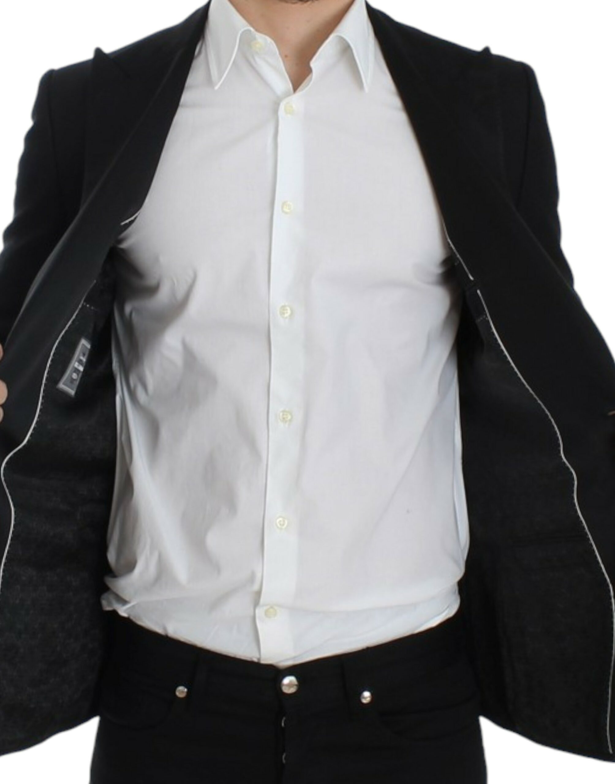 Dolce & Gabbana SICILIA blazer in black wool silk-7