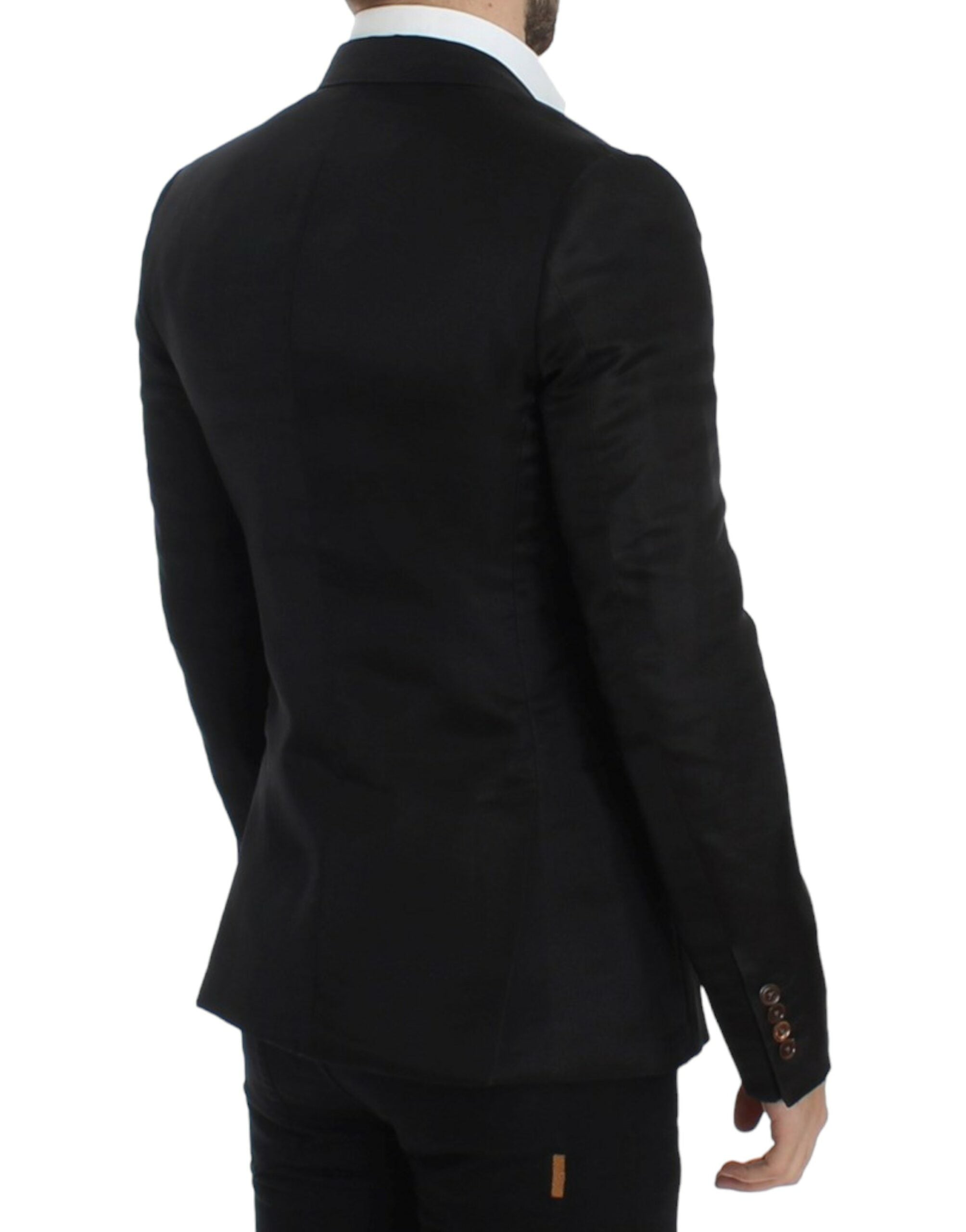 Dolce & Gabbana Black slim-fit silk blazer-4