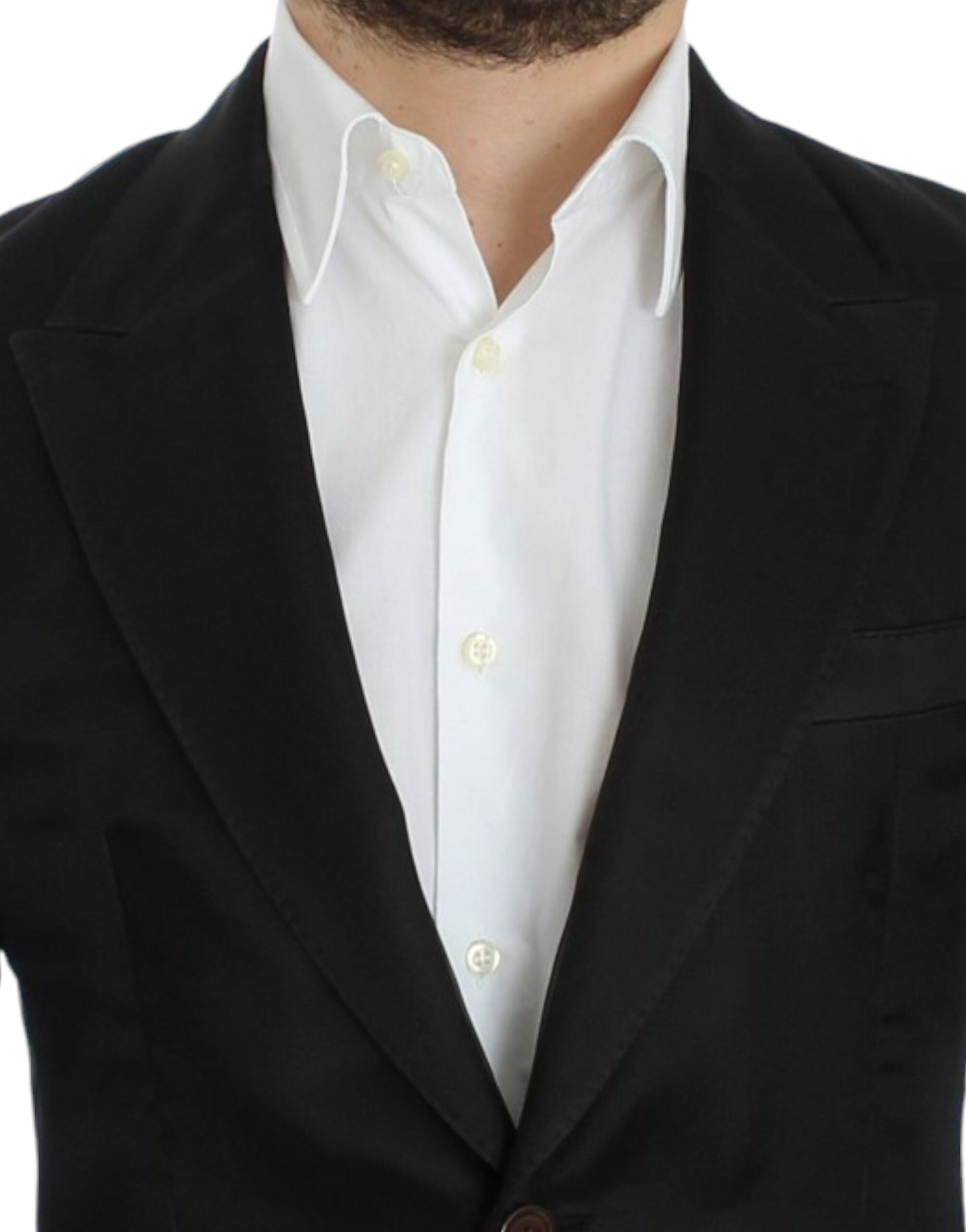 Dolce & Gabbana Black slim-fit silk blazer-5