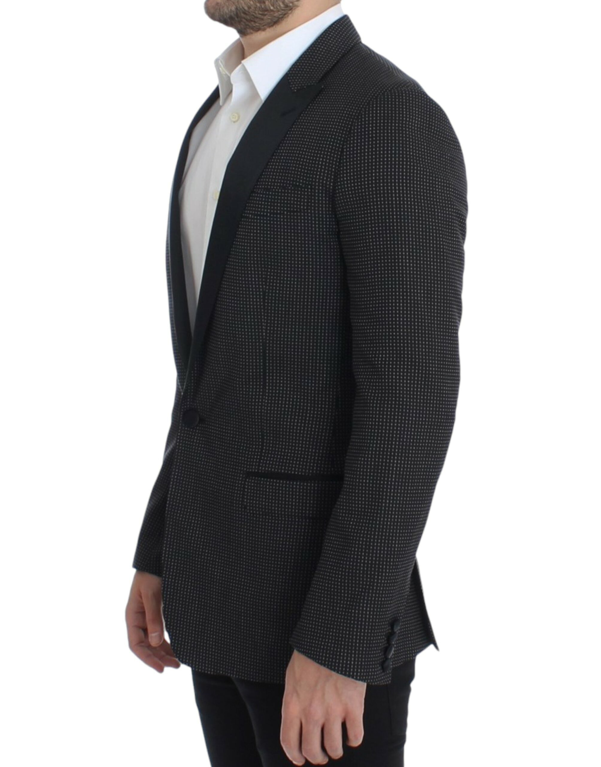Dolce & Gabbana Black slim-fit MARTINI wool blazer-2