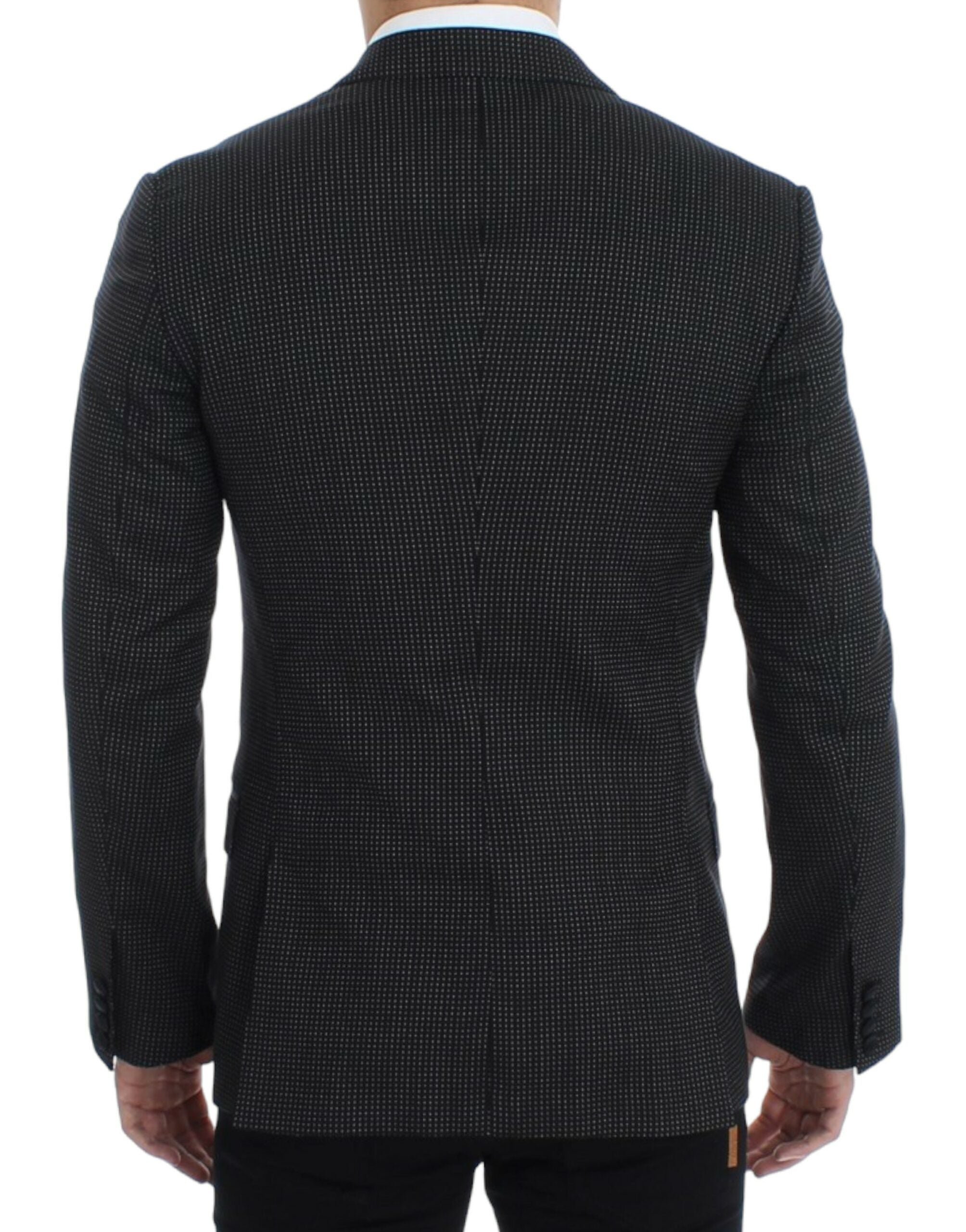 Dolce & Gabbana Black slim-fit MARTINI wool blazer-3