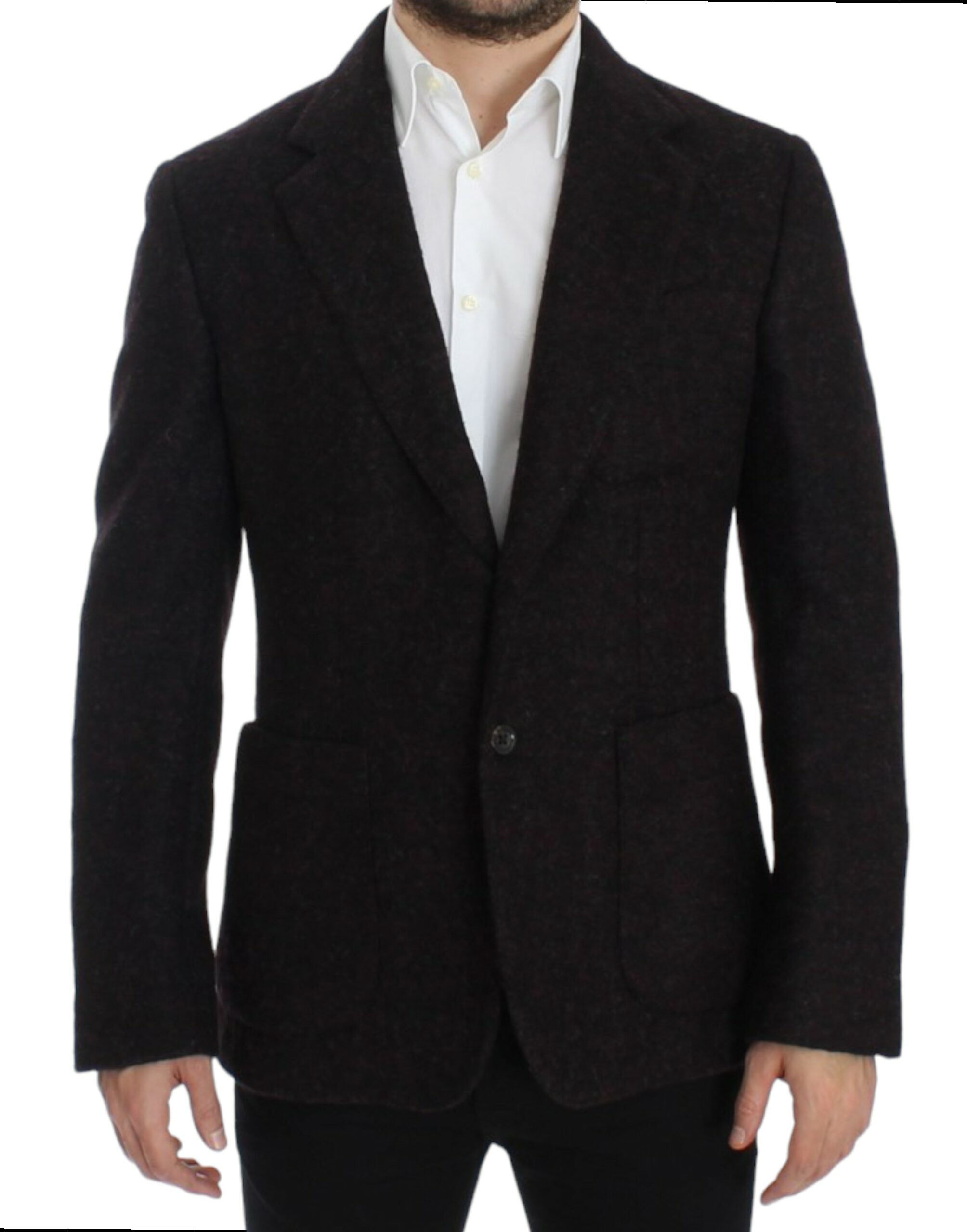 Dolce & Gabbana Bordeaux Alpaga Blazer with two buttons