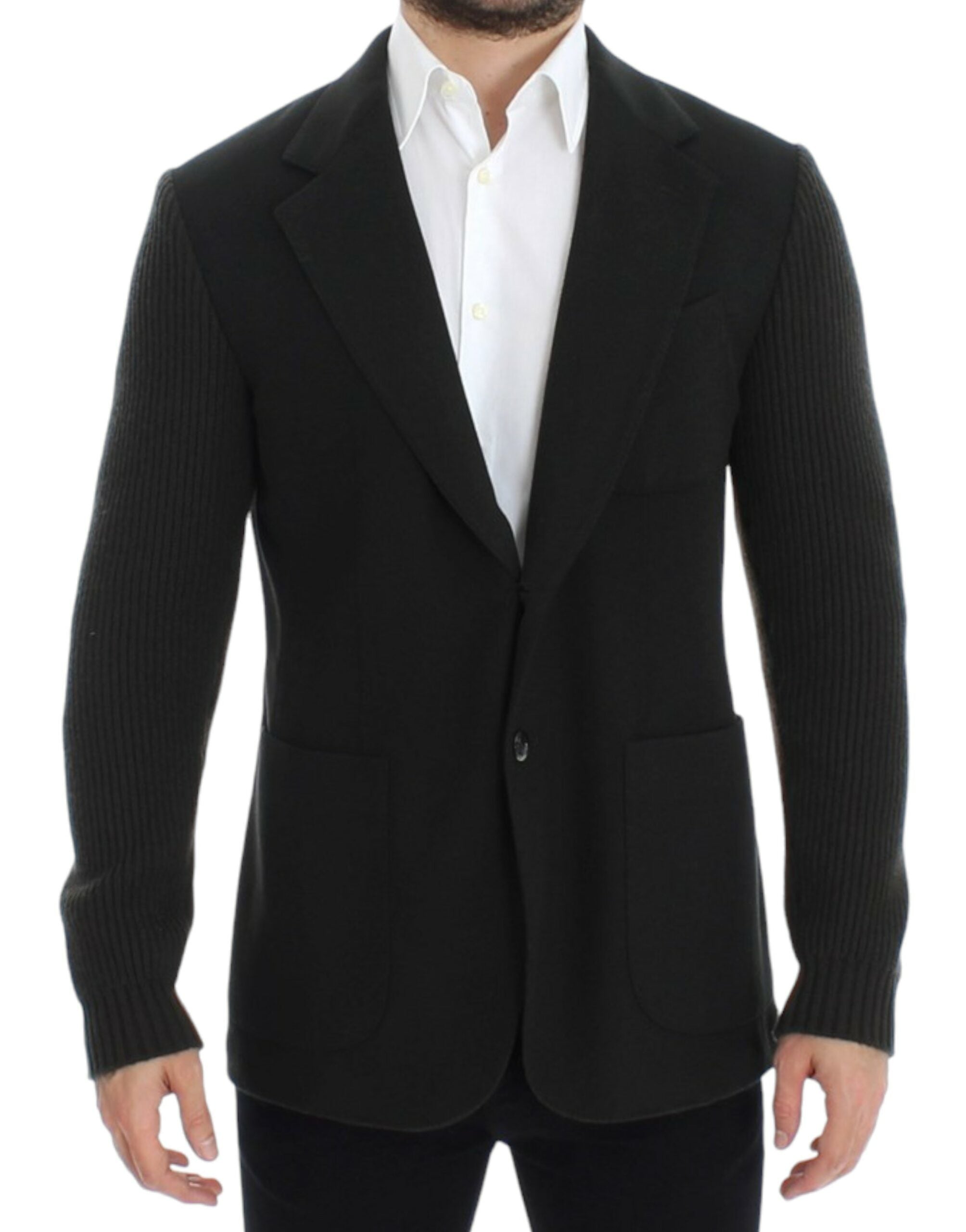 Dolce & Gabbana Green Cashmere Blazer with Two Buttons