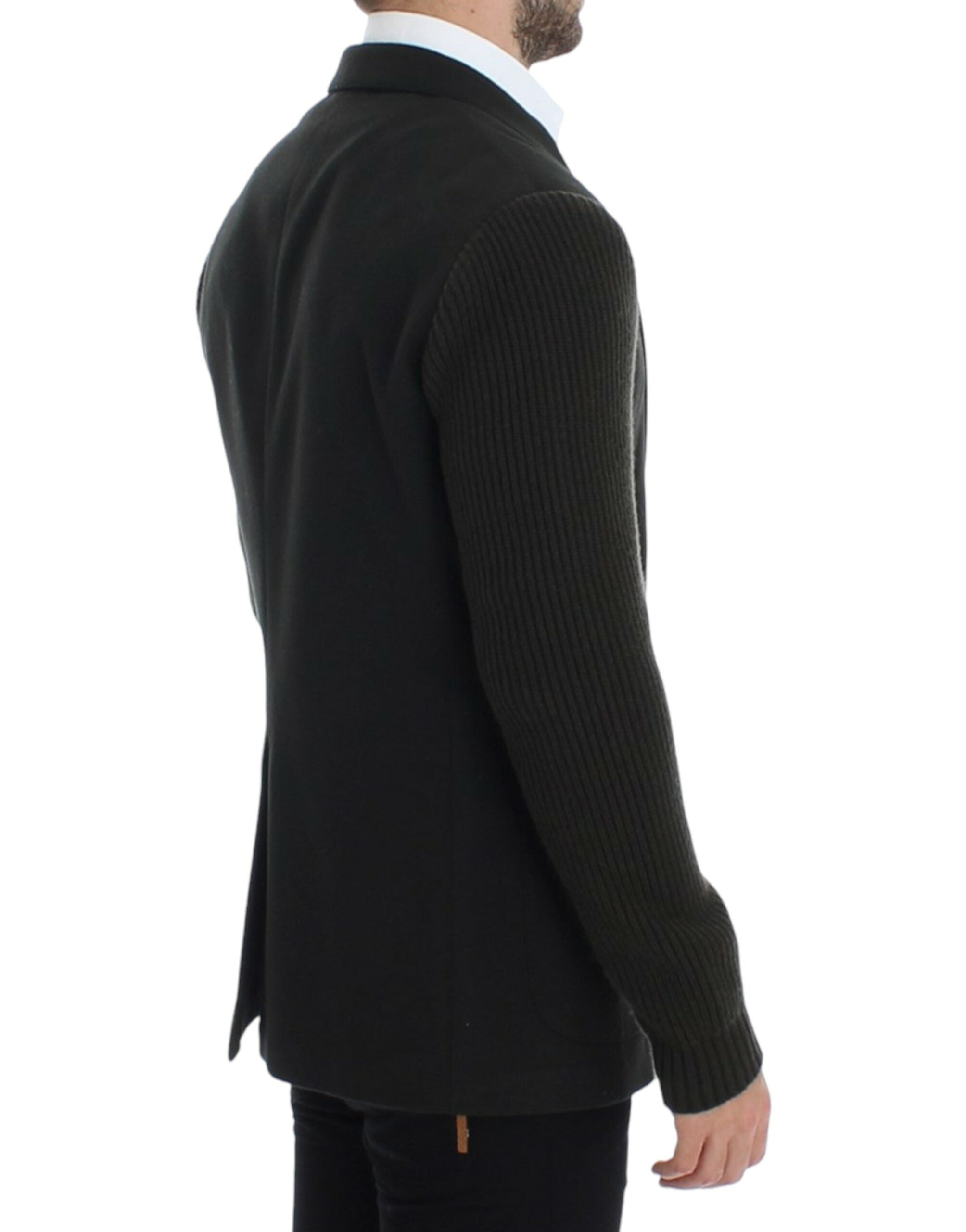 Dolce & Gabbana Green Cashmere Blazer with Two Buttons-4