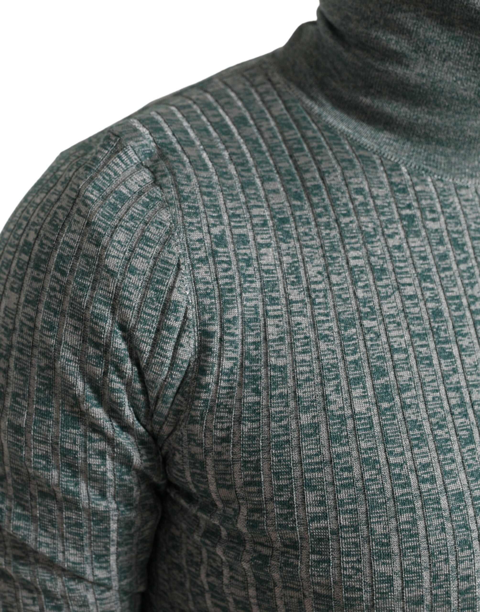 Dolce & Gabbana Grüner Polyester-Rollkragenpullover-5