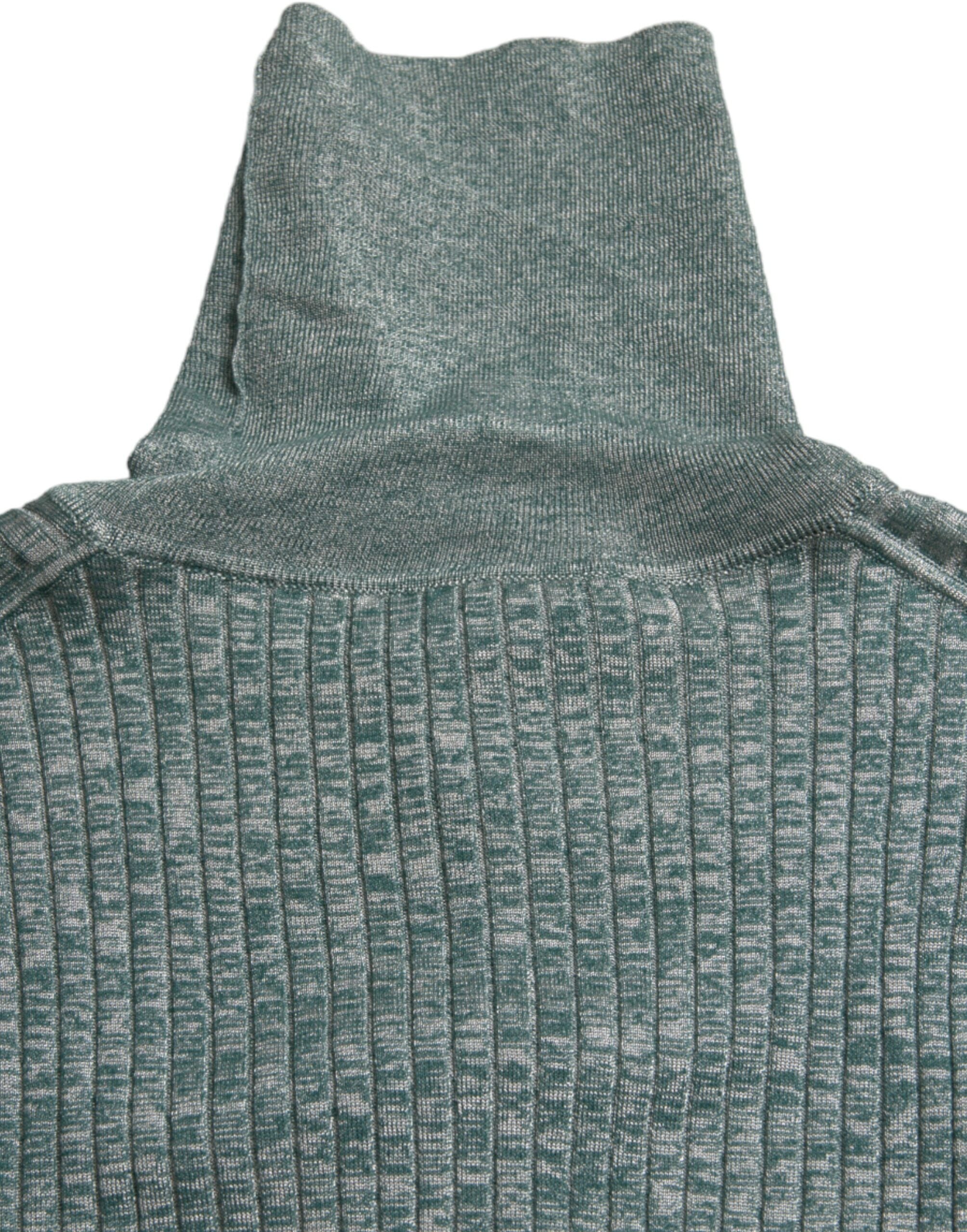 Dolce & Gabbana Grüner Polyester-Rollkragenpullover-6