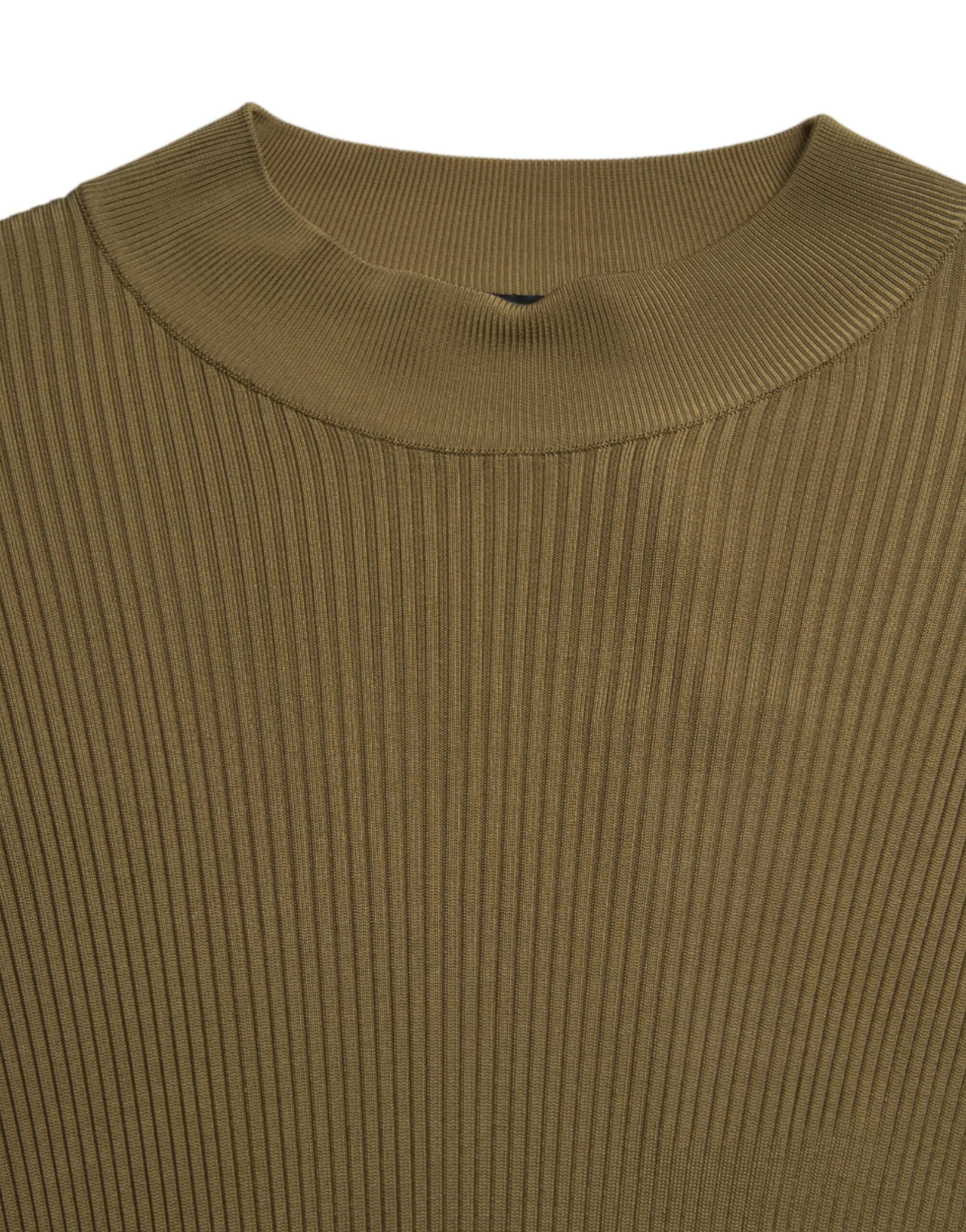 Dolce & Gabbana army green viscose pullover with round neck-6