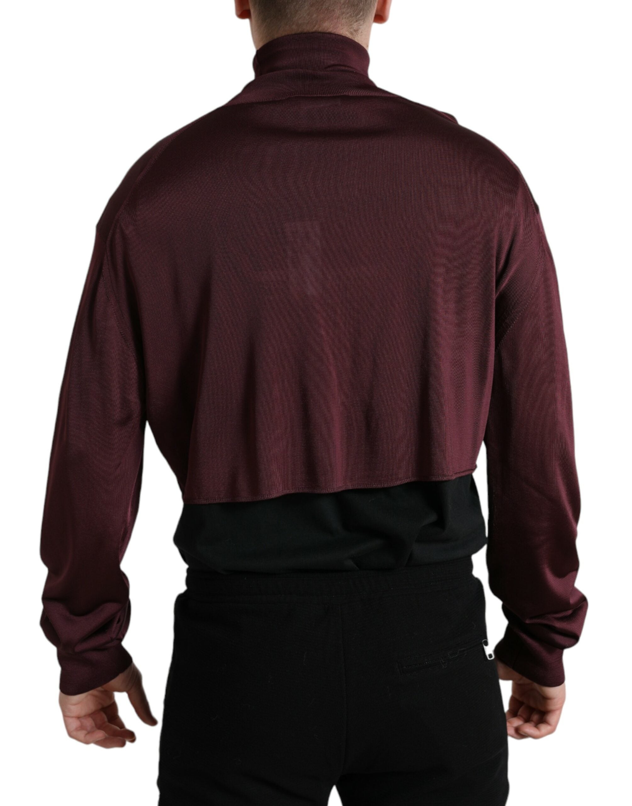 Dolce & Gabbana Chestnut Brown Viscose Turtleneck Sweater-3