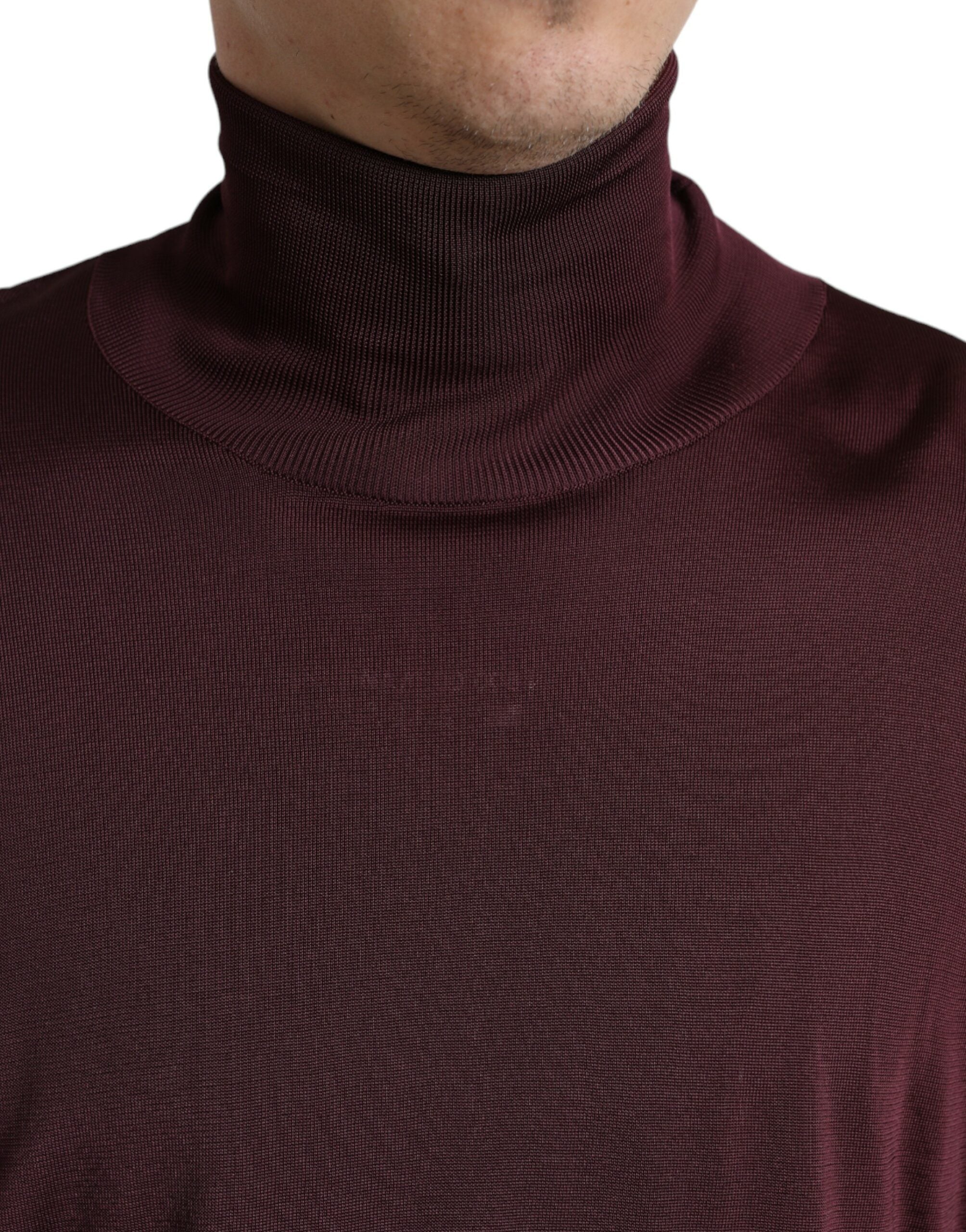 Dolce & Gabbana Chestnut Brown Viscose Turtleneck Sweater-4