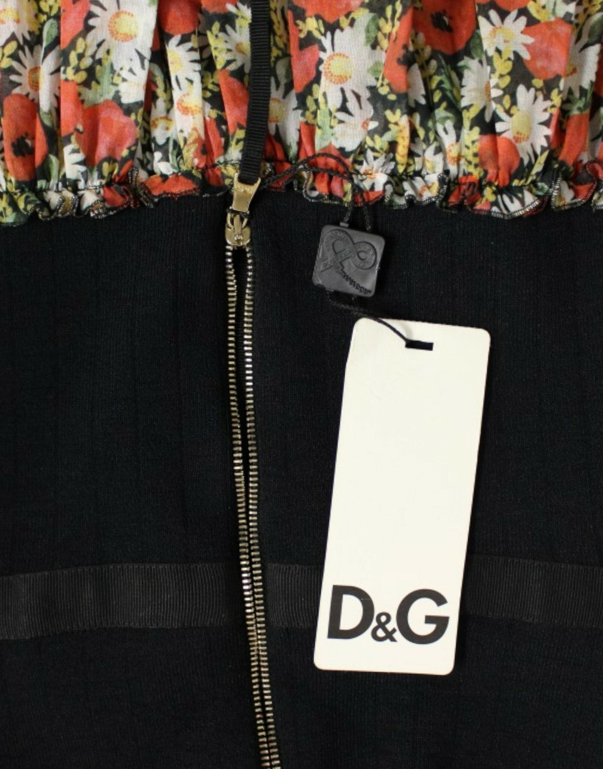 Dolce & Gabbana Multicolor geblümtes Kleid mit Neckholder-Ausschnitt-5