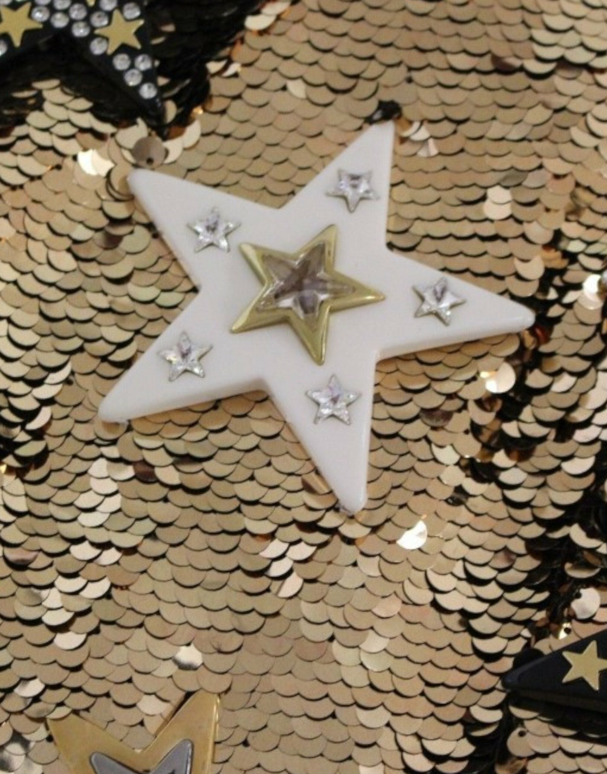 Dolce & Gabbana masterpiece: gold-colored dress with sequins and Swarovski crystals-6