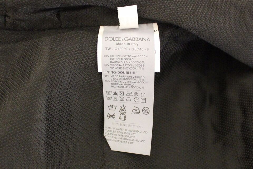Chaleco de vestir de mezcla de algodón negro de Dolce & Gabbana-6
