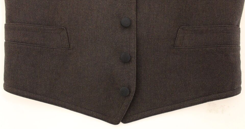Dolce & Gabbana Brown Cotton Blend Dress Vest Gilet-4