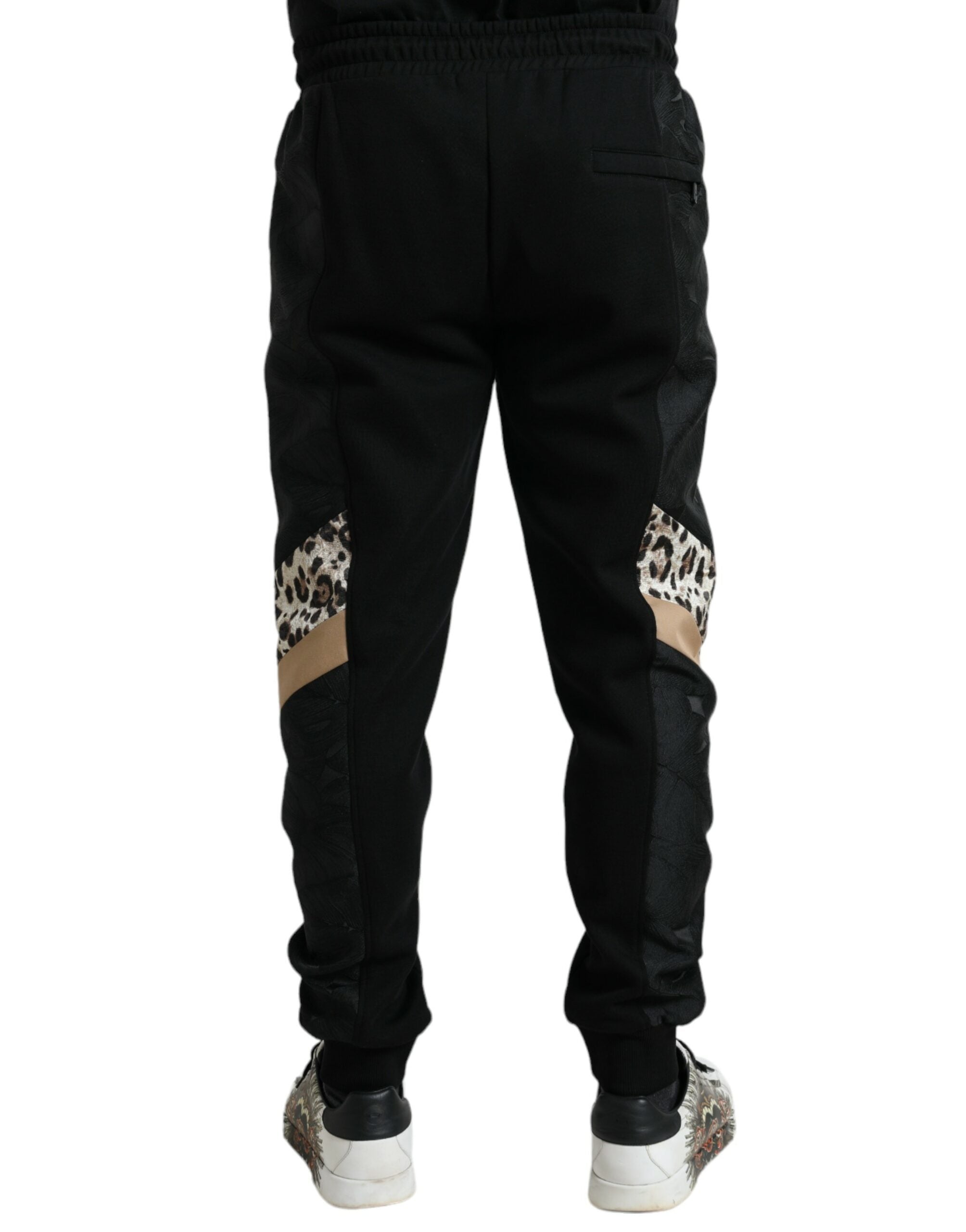 Dolce & Gabbana Black Cotton Slim Stretch Jogger Pants-3