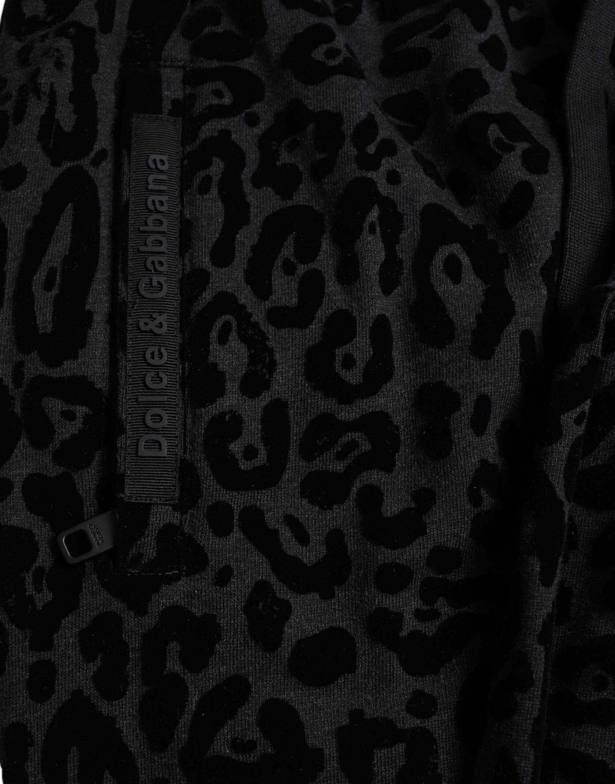 Dolce & Gabbana Black Leopard Cotton Slim Fit Jogger Pants-5