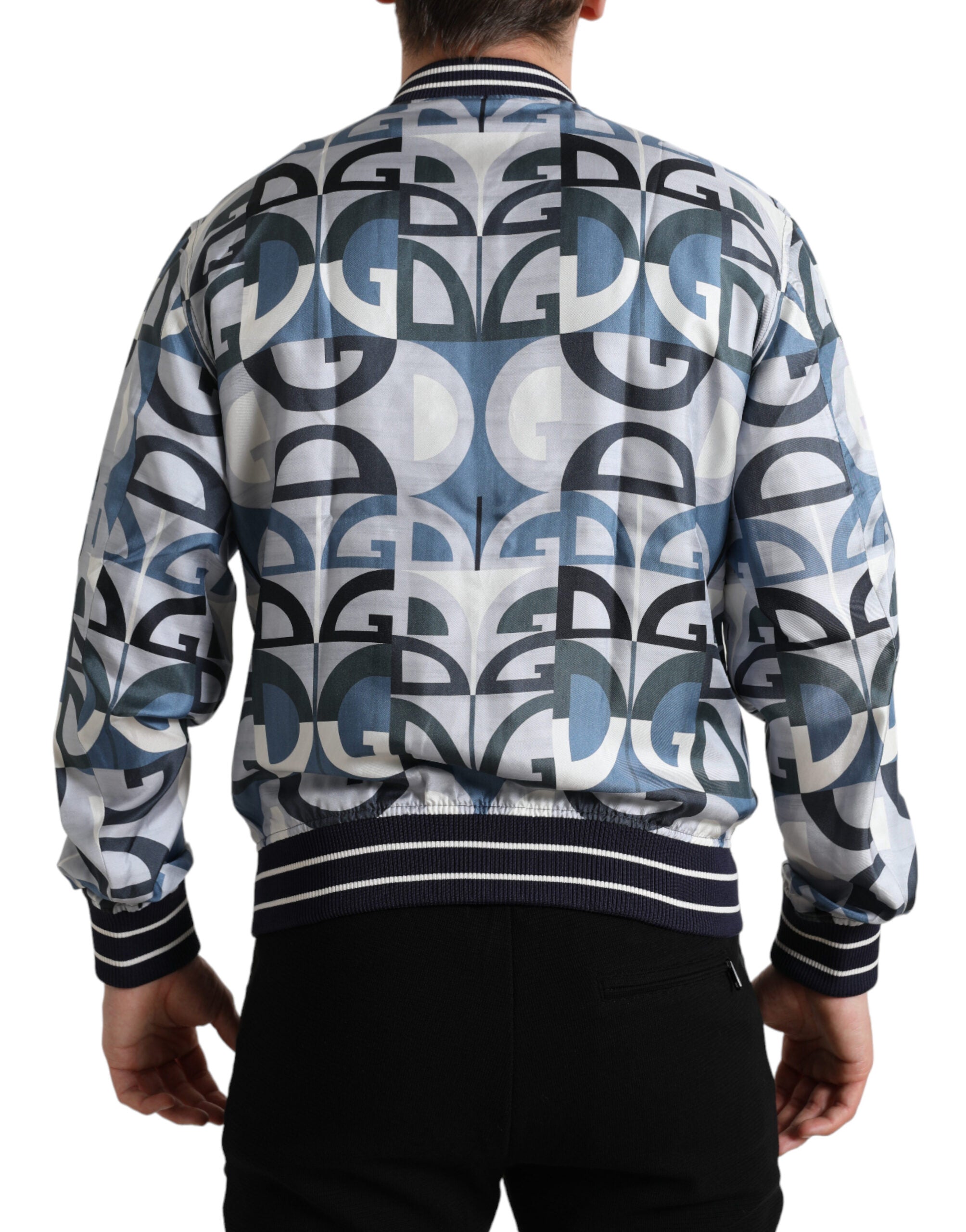 Chaqueta bomber multicolor con estampado de logotipo de Dolce & Gabbana-2