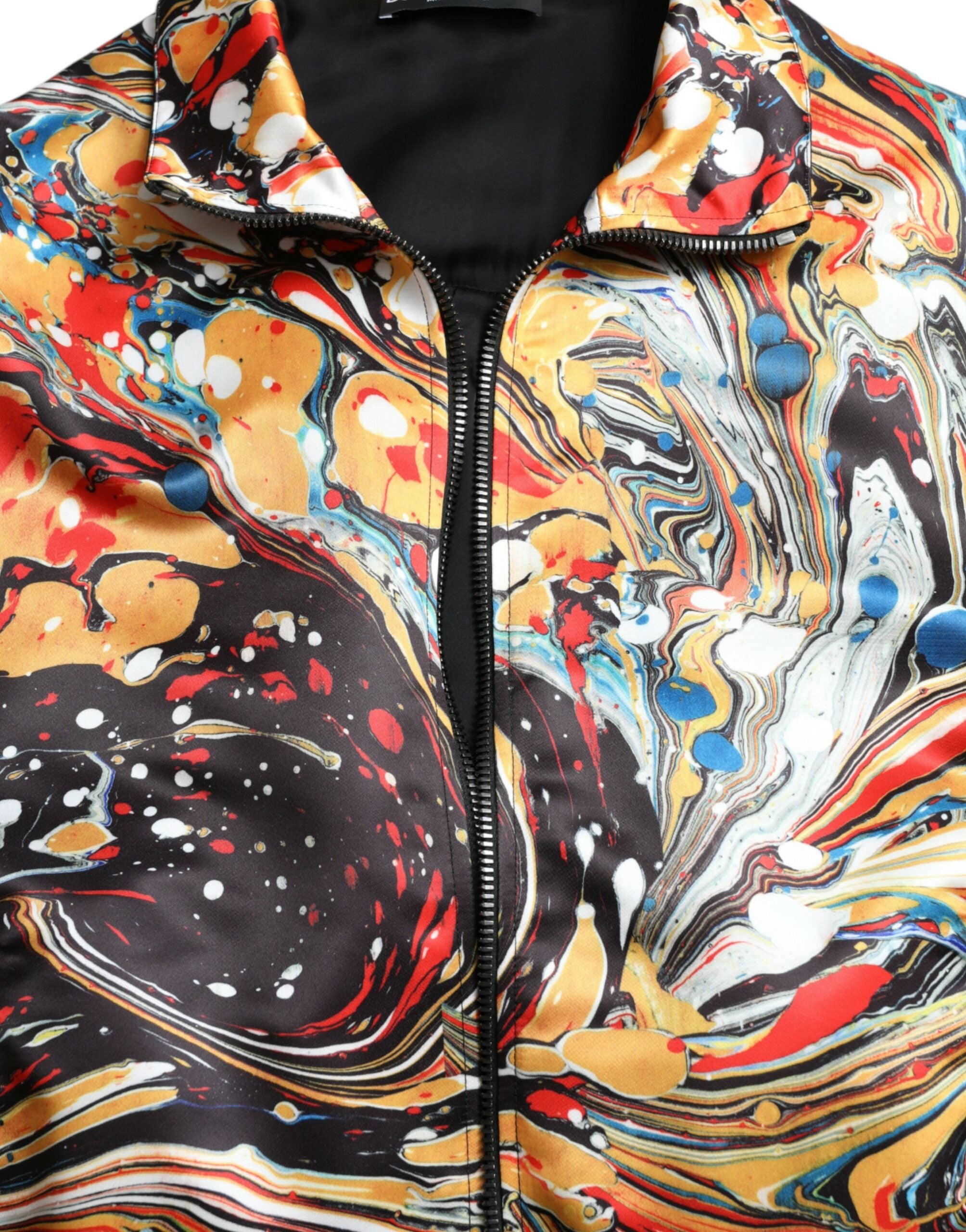 Dolce & Gabbana Multicolored Abstract Polyester Bomber Jacket-7