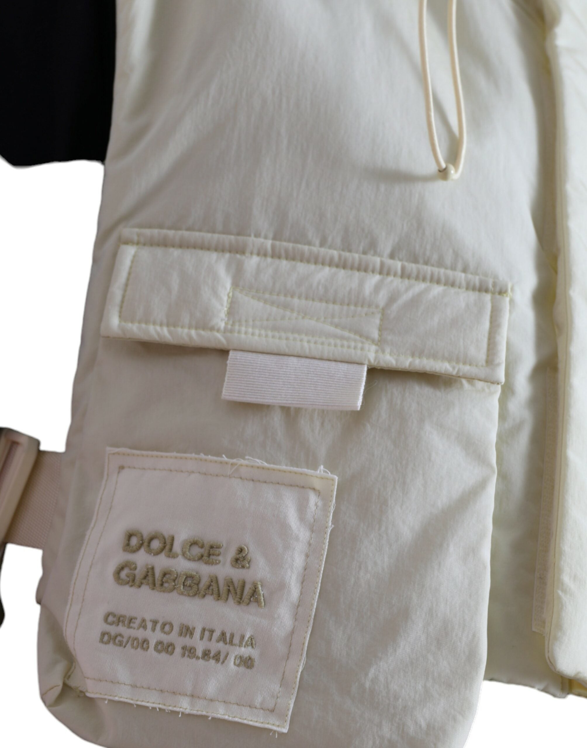 Dolce & Gabbana Yellow Nylon Hooded Vest Sportswear Vest Jacket-5