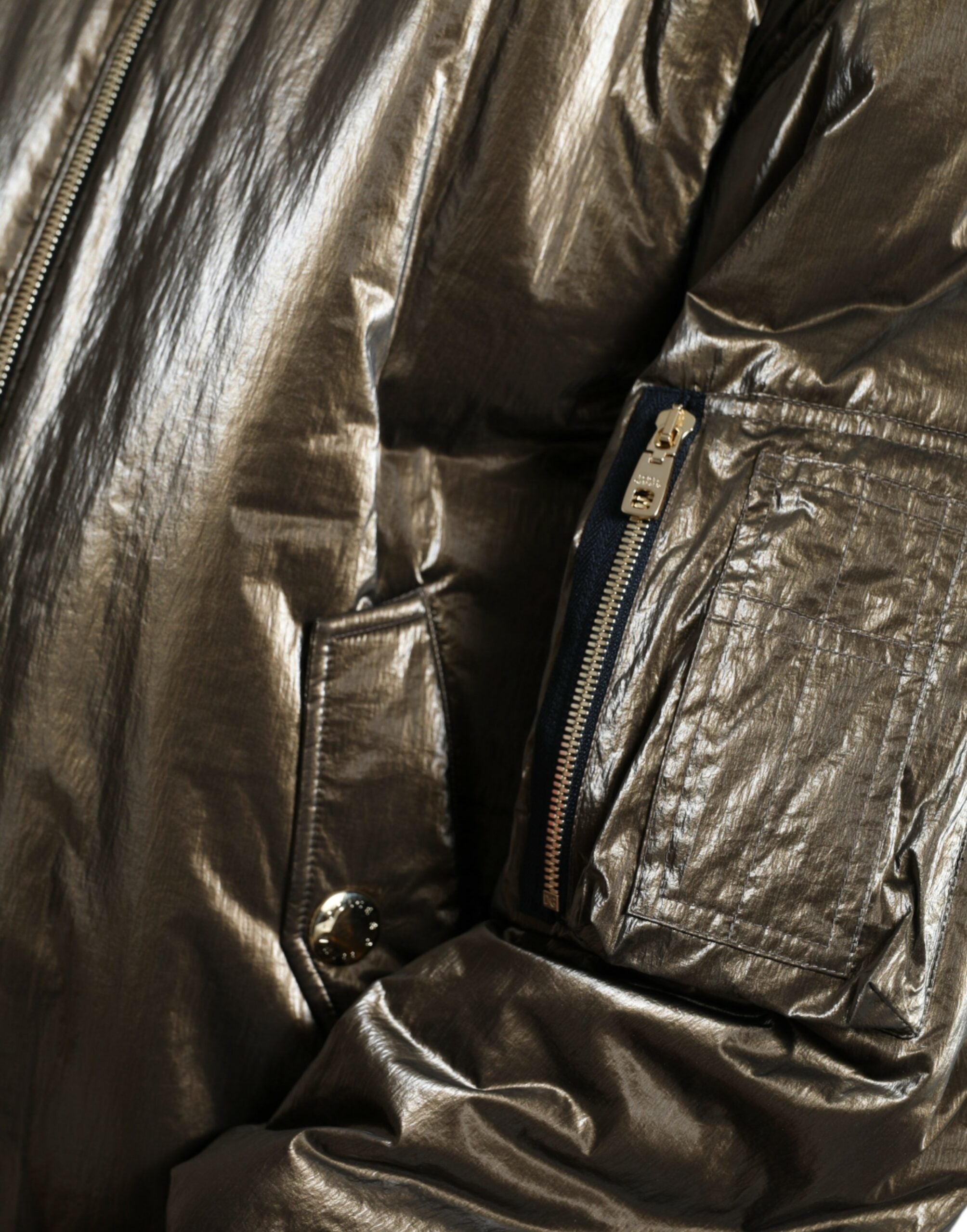 Chaqueta bomber de nailon con cremallera completa y color bronce de Dolce & Gabbana para hombre-5