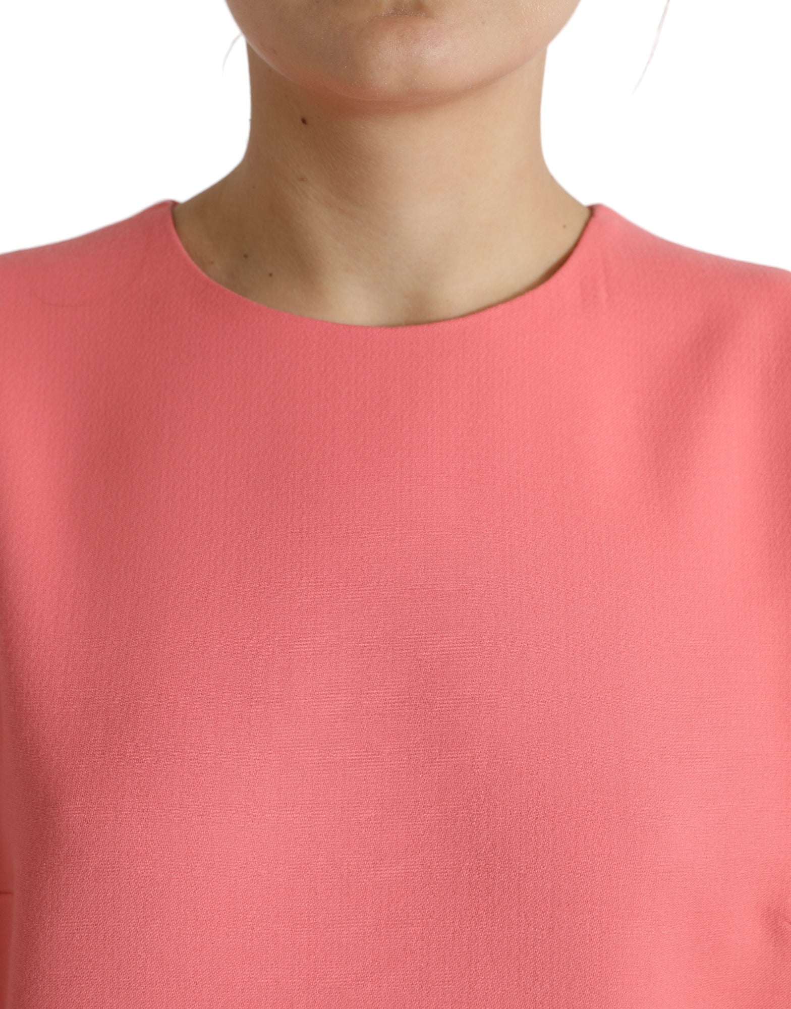 Dolce & Gabbana Pink Virgin Wool Sleeveless Mini Dress-3