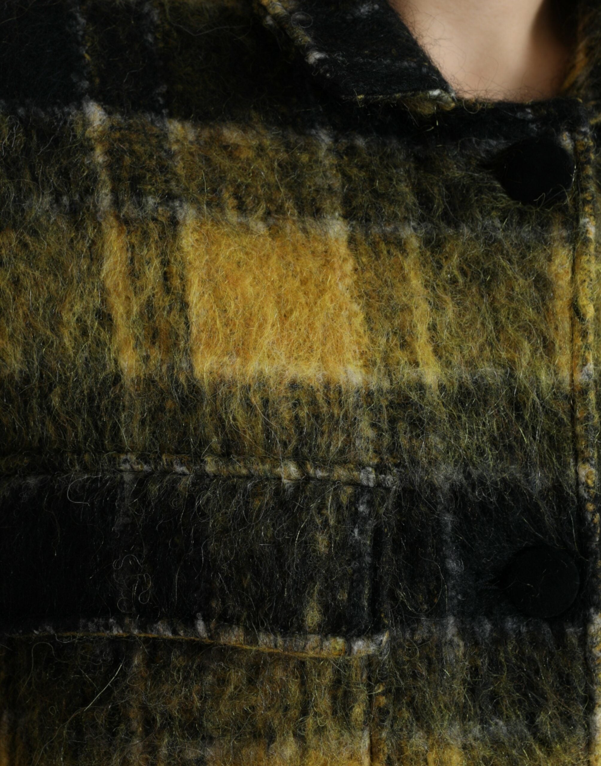 Dolce & Gabbana Yellow Check Long Sleeve Casual Coat Jacket-5