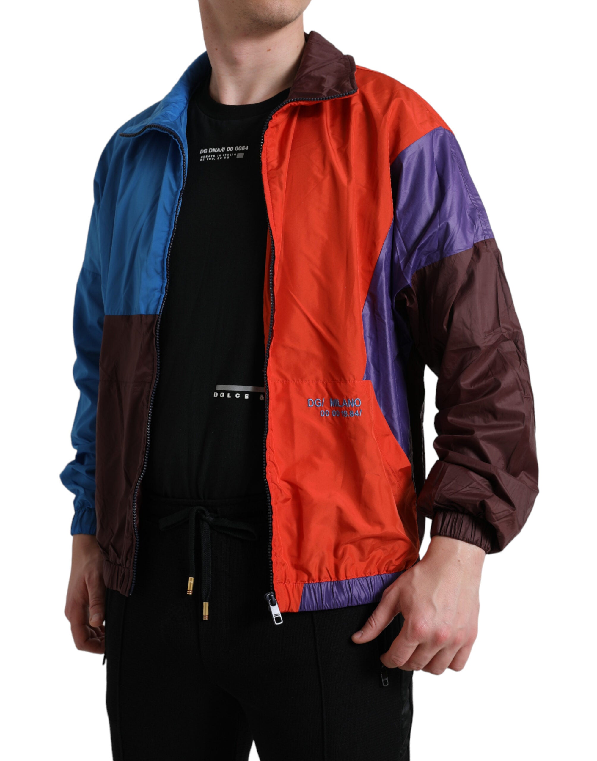 Dolce & Gabbana Multicolor Farbe Windbreaker Jacke-4
