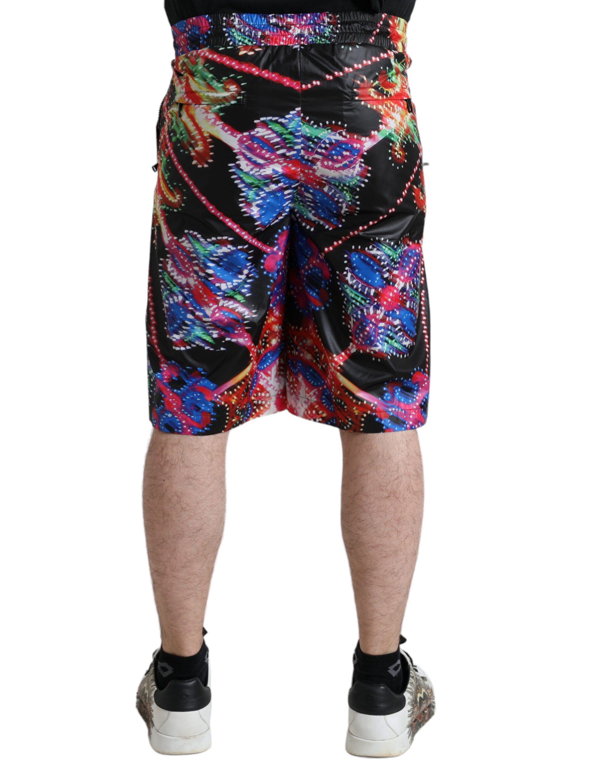 Dolce & Gabbana Multicolor Luminarie Print Men's Bermuda Shorts-2