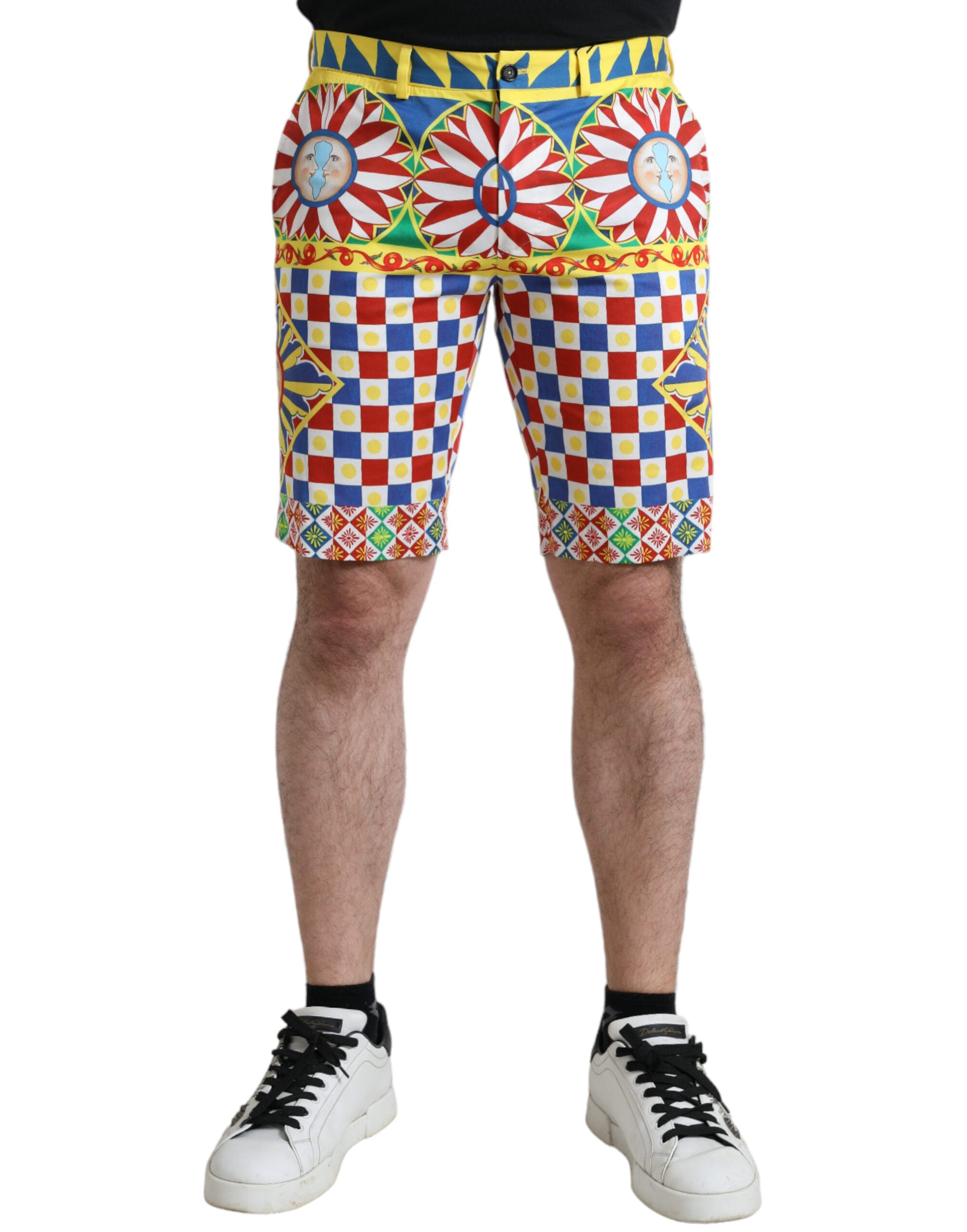 Bermudas de hombre Dolce & Gabbana con estampado Carretto multicolor-1