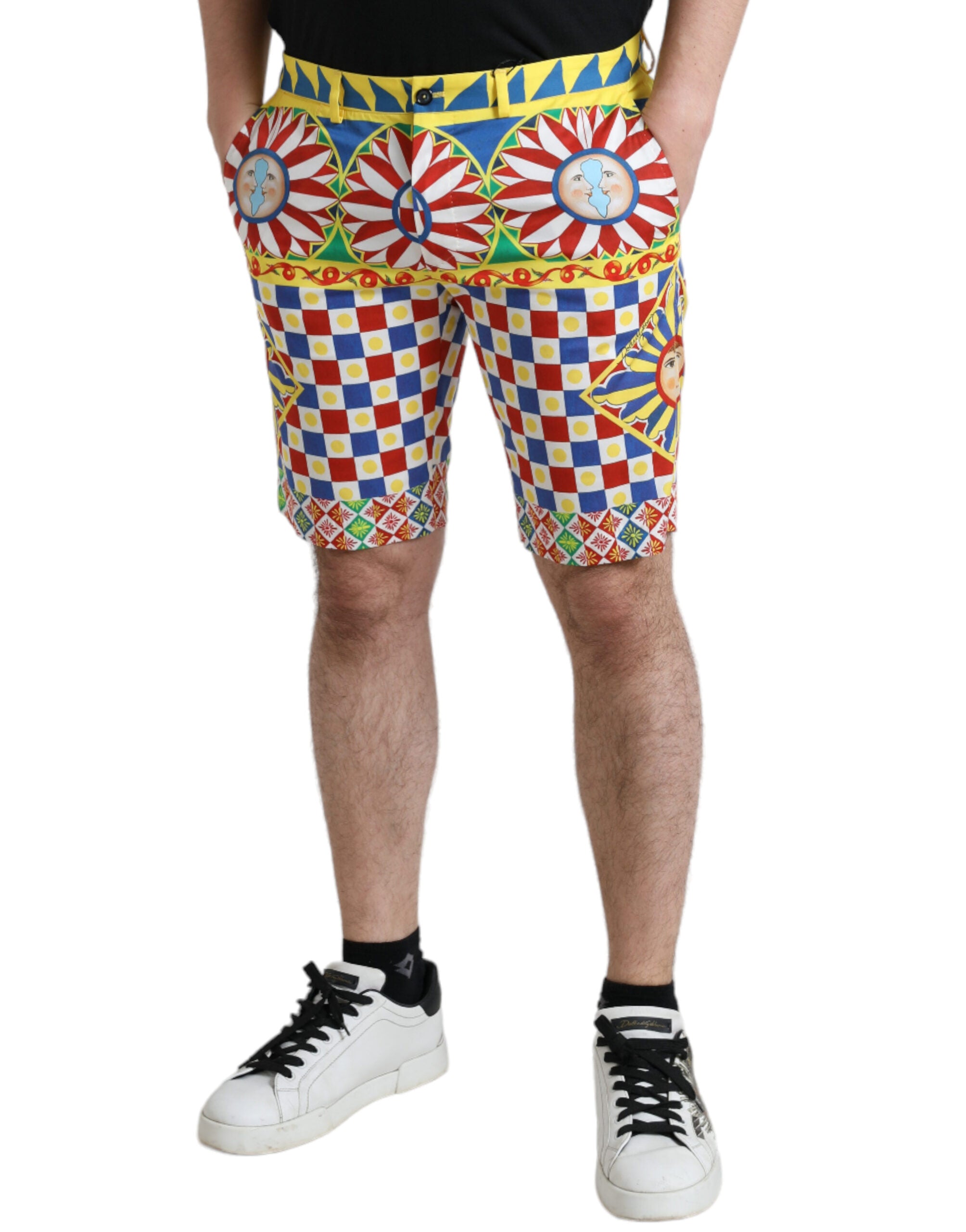 Bermudas de hombre Dolce & Gabbana con estampado Carretto multicolor-3