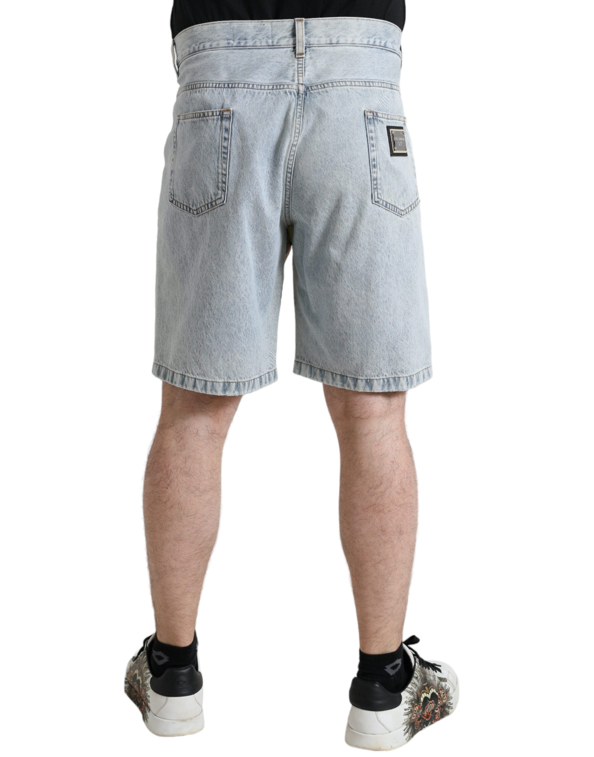 Dolce & Gabbana Bermuda-Shorts aus Denim mit Blumenmuster in mehreren Farben-3