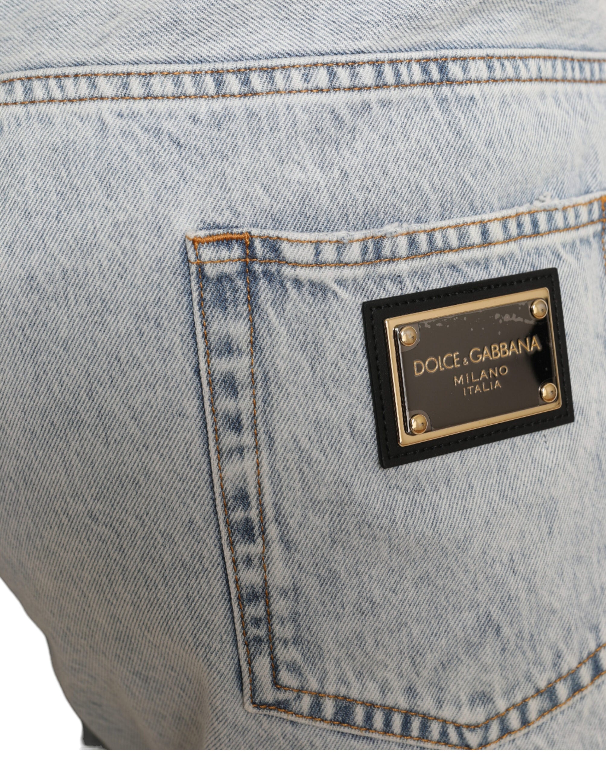 Dolce & Gabbana Bermuda-Shorts aus Denim mit Blumenmuster in mehreren Farben-4