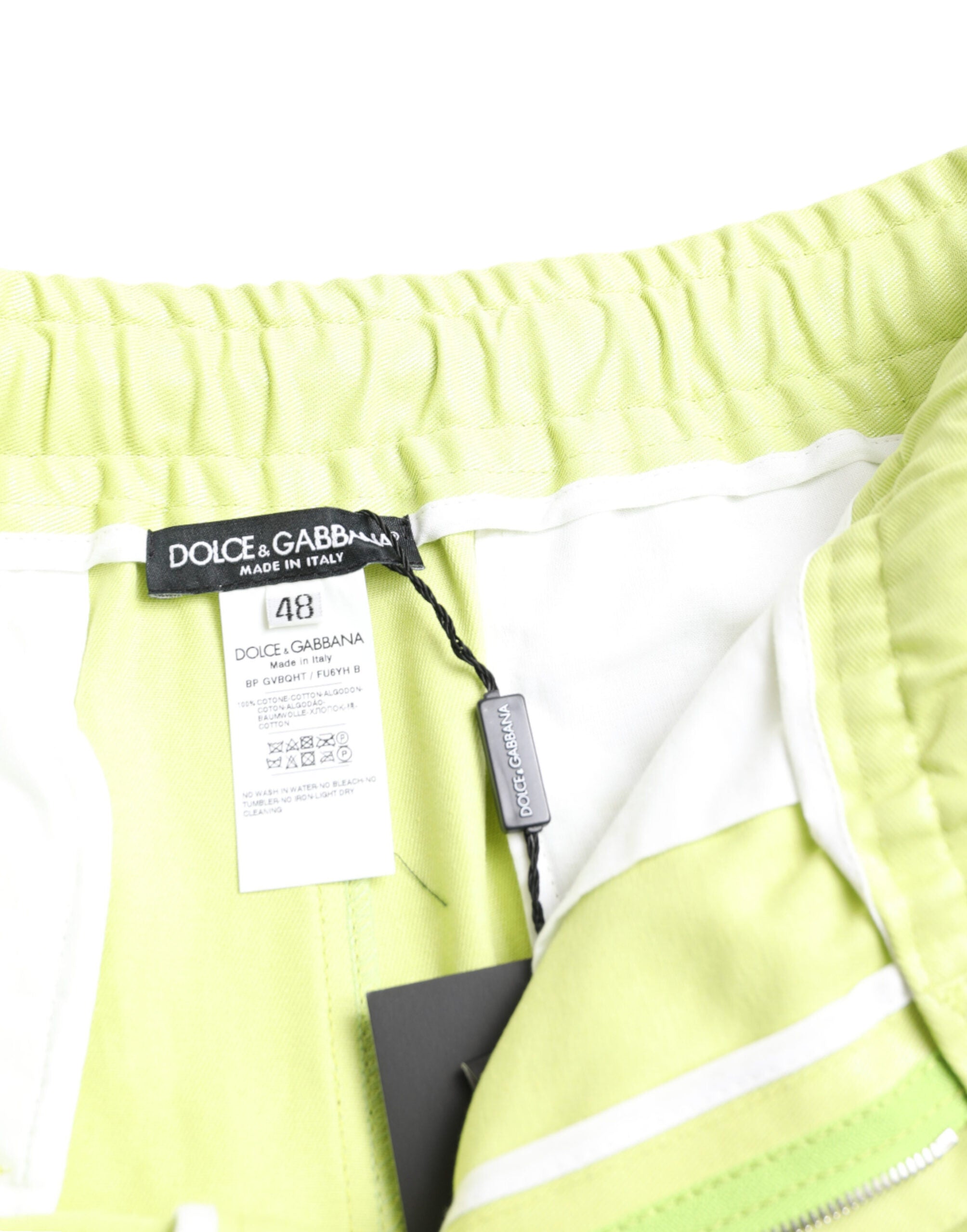 Bermudas cargo Dolce & Gabbana de algodón verde claro para hombre-6