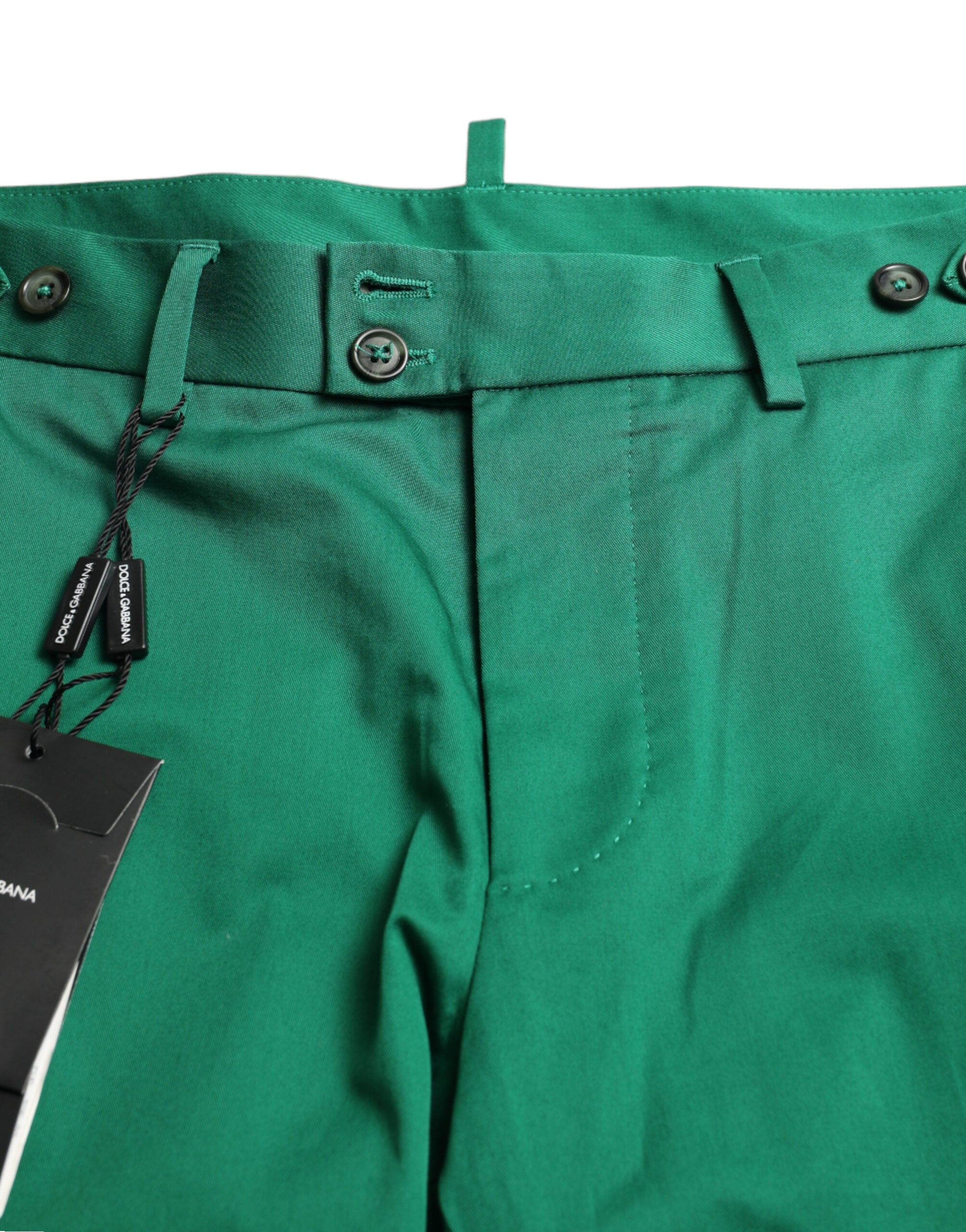 Dolce & Gabbana Deep Green Cotton Stretch Herren Bermuda Shorts-3