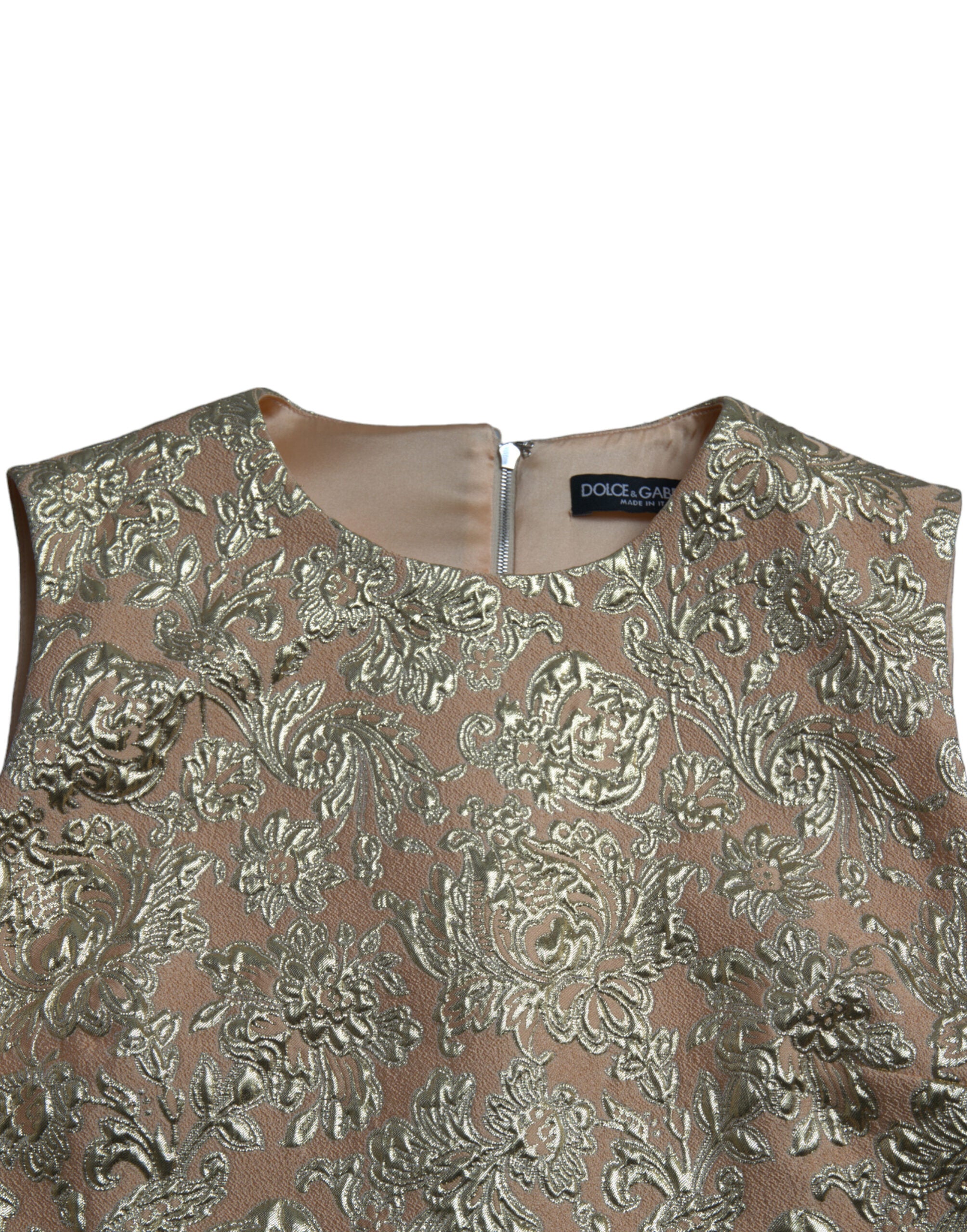 Dolce & Gabbana Metallic floral jacquard A-line mini dress-6