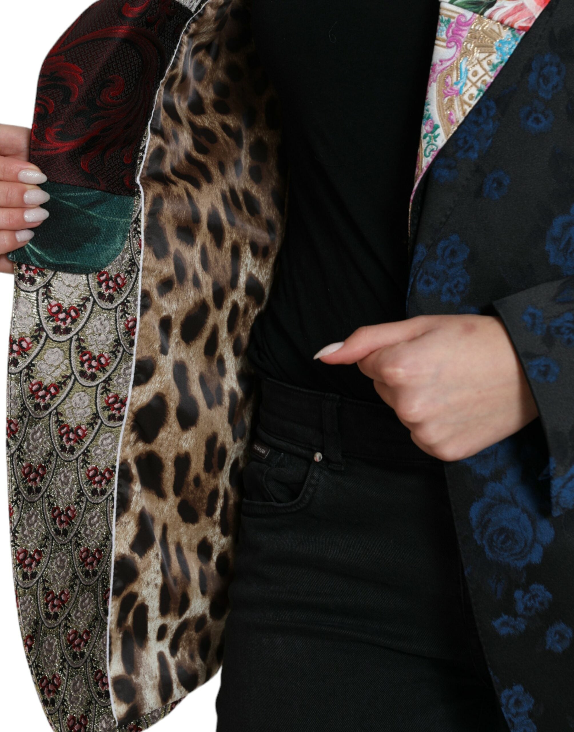 Dolce & Gabbana Multicolor Floral Patchwork Jacquard Jacket-7