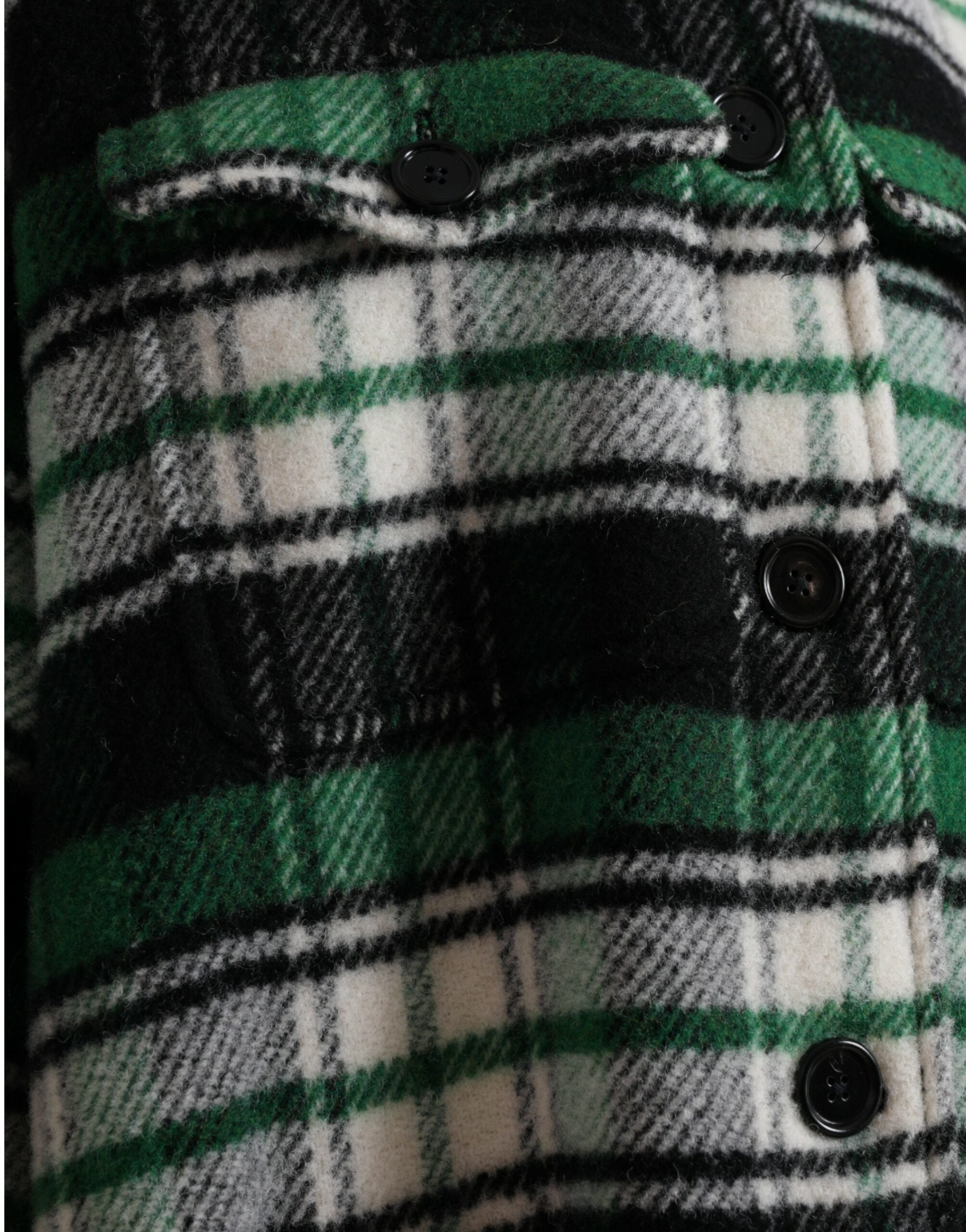 Dolce & Gabbana Green Check Long Sleeve Coat Jacket-5