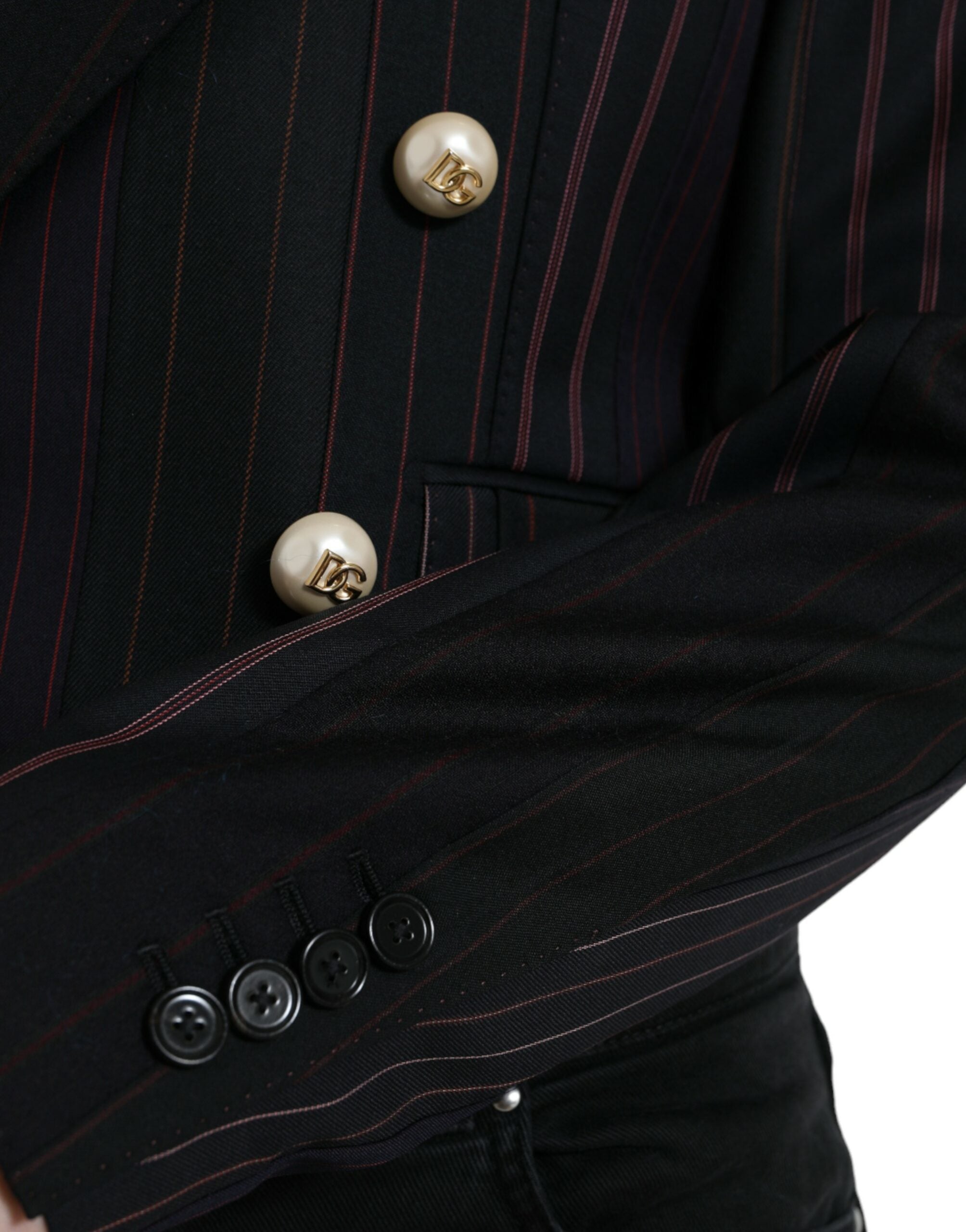 Dolce & Gabbana black striped SICILIA double-breasted jacket-6