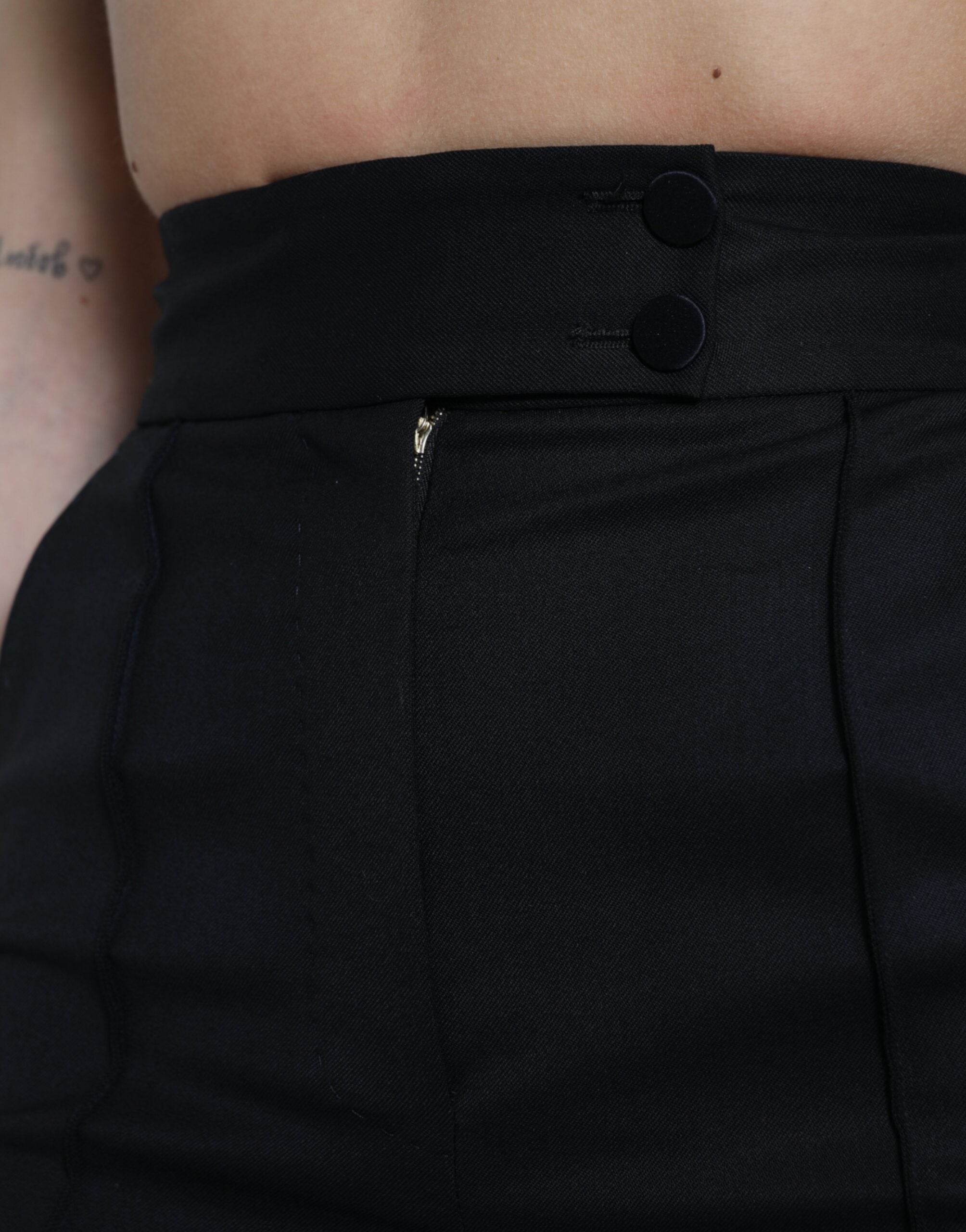 Pantalones de lana negros de sastre de Dolce & Gabbana-4