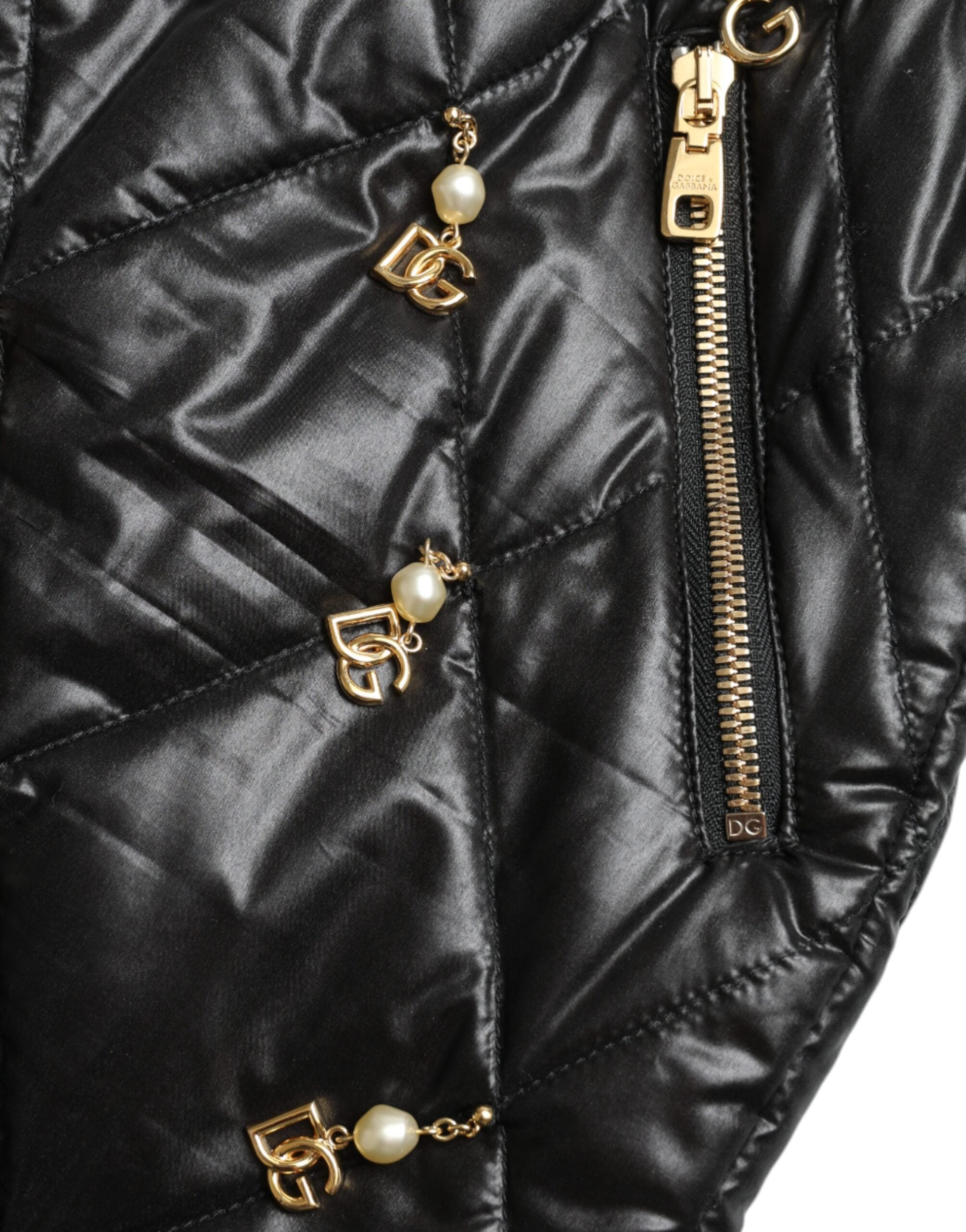 Dolce & Gabbana Black Embellished High-Waisted Hotpants Shorts-5