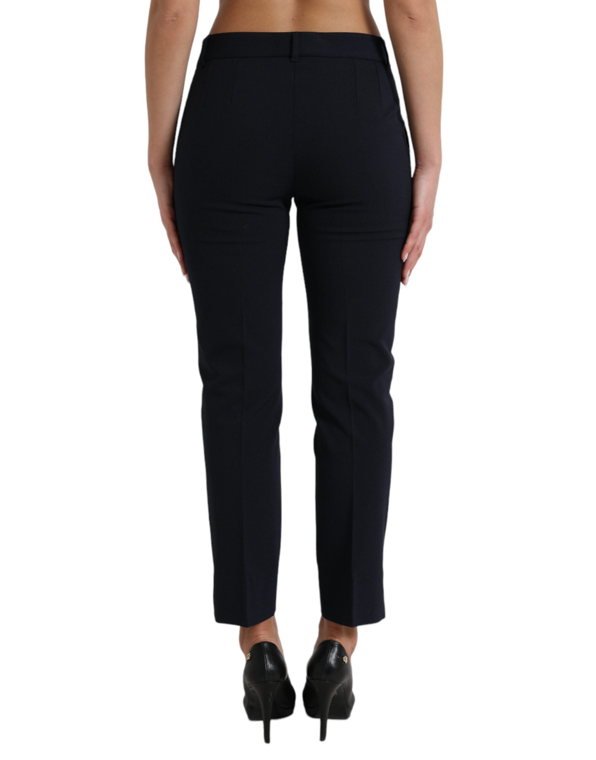 Pantalones cortos cónicos de cintura media azules de Dolce & Gabbana-3