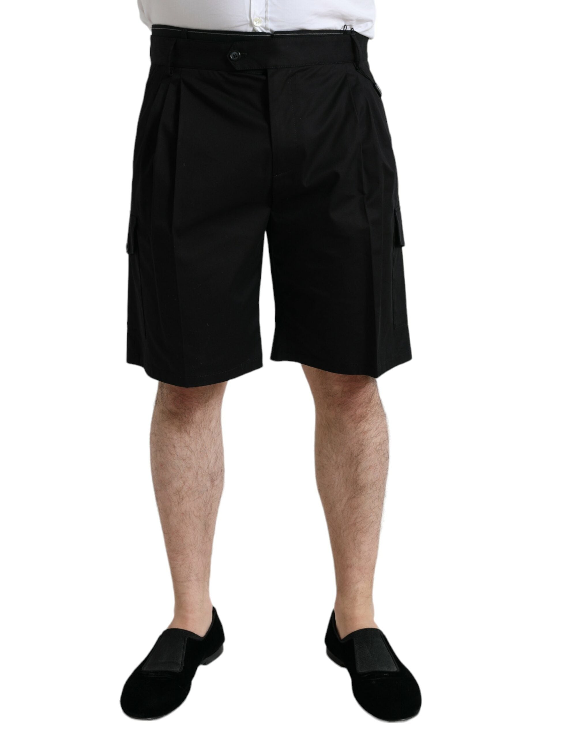 Bermudas cargo negras de Dolce & Gabbana en algodón elástico-1