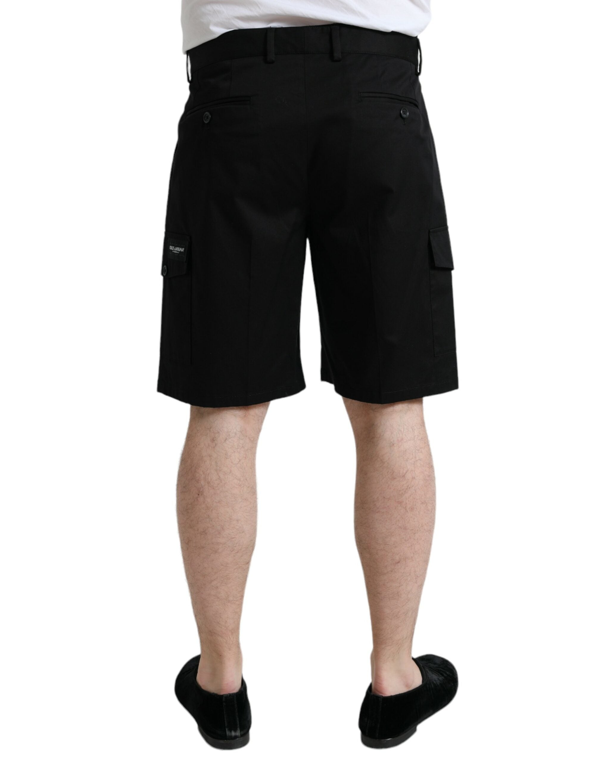 Bermudas cargo negras de Dolce & Gabbana en algodón elástico-3