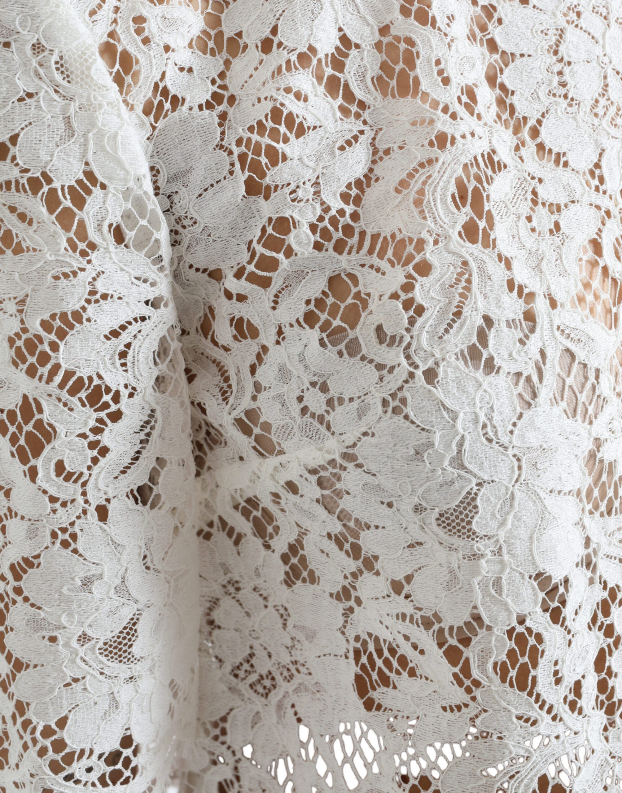 Blusa Dolce & Gabbana de algodón blanco con estampado floral y escote redondo-5