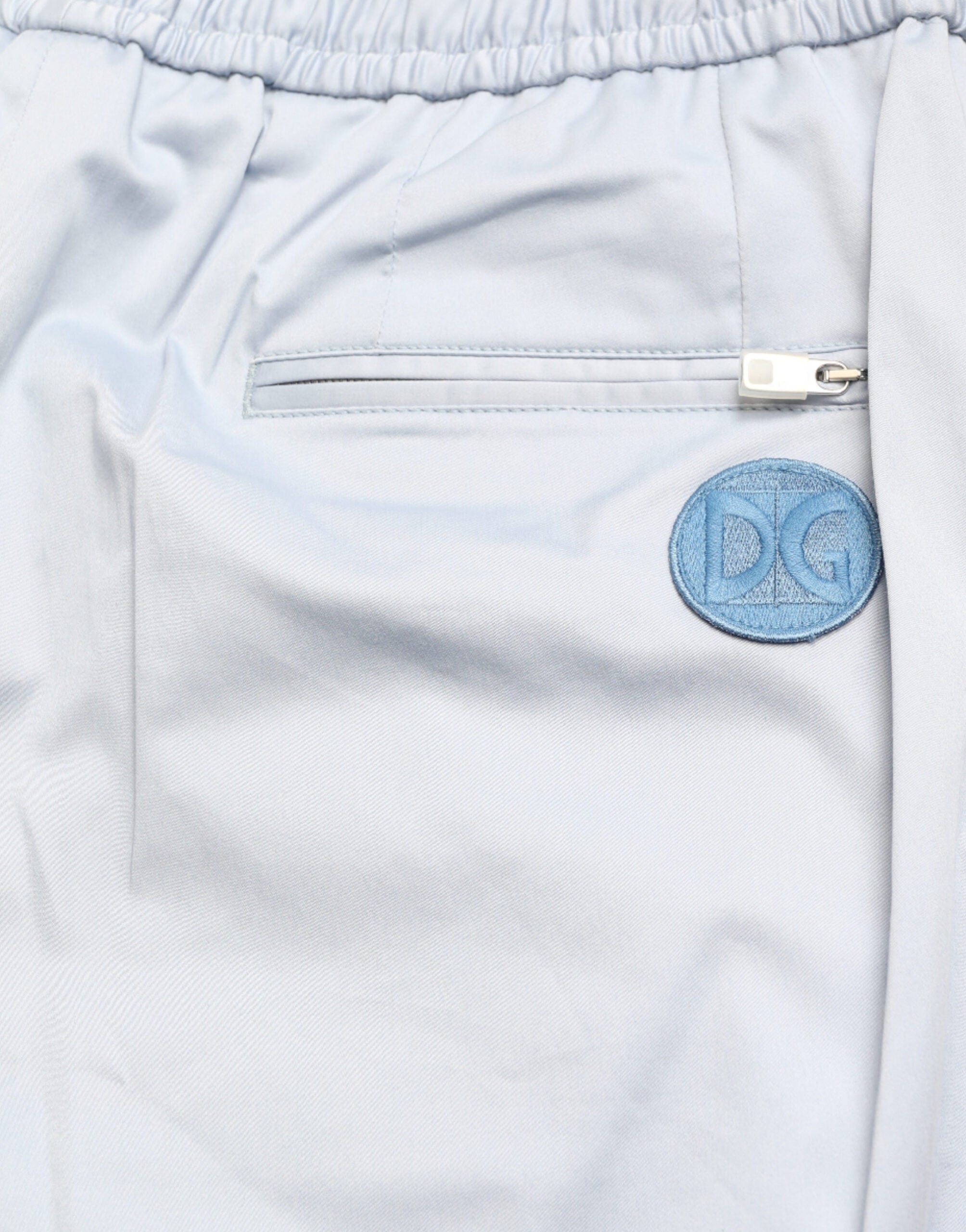 Dolce & Gabbana Light Blue Cotton Stretch Joggers-6