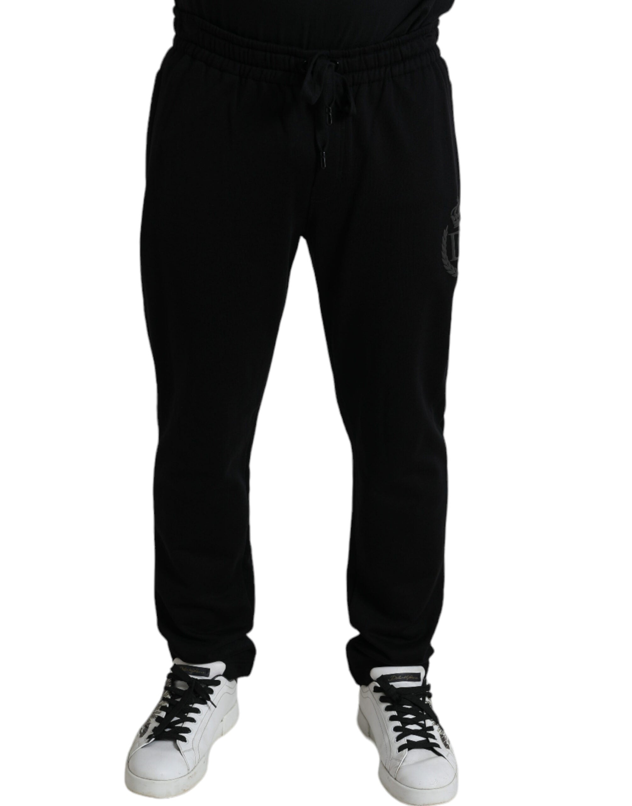 Dolce & Gabbana Black DG Logo Skinny Jogger Sweatpants Pants-1
